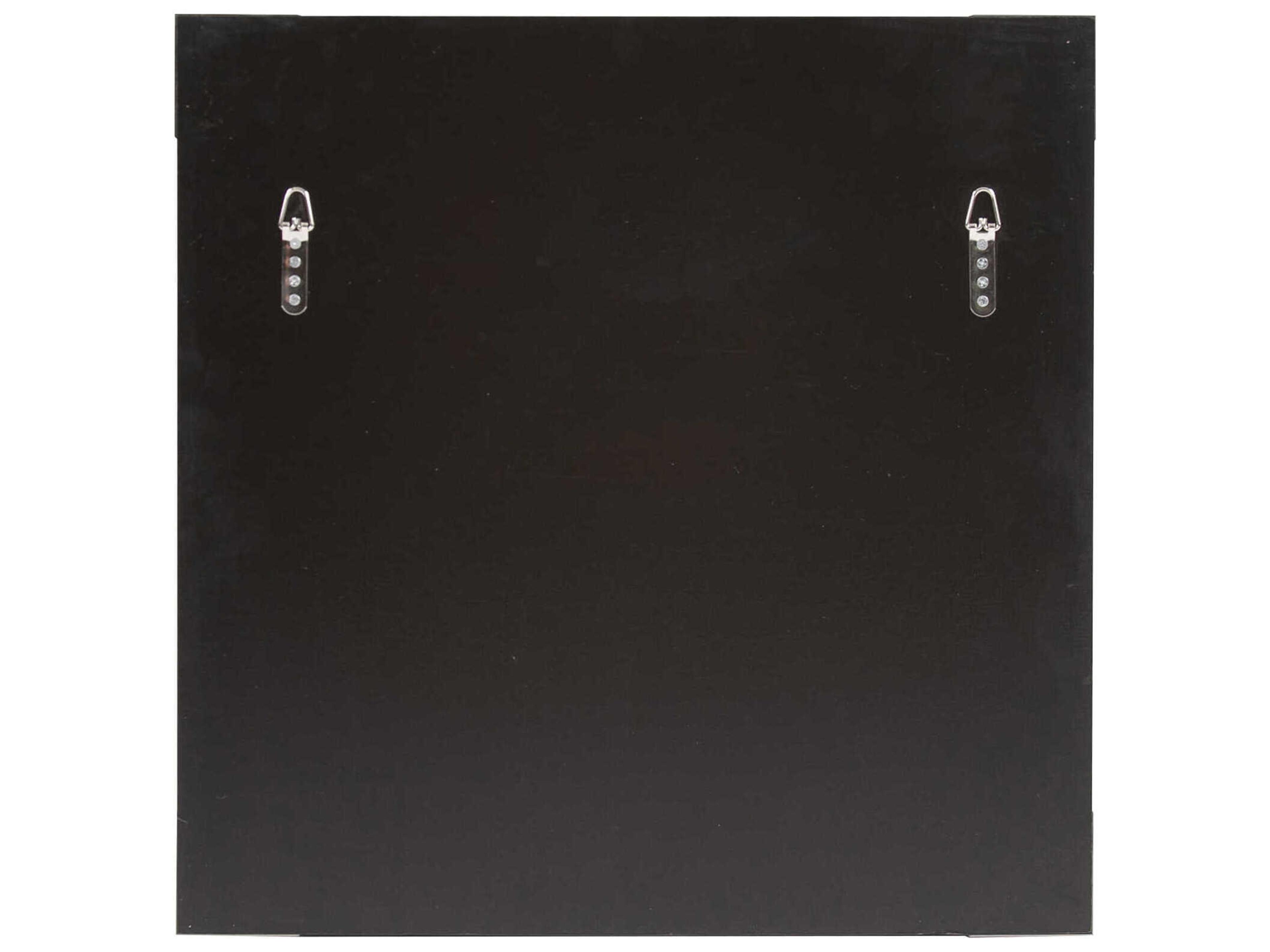 Howard Elliott Marcel Black Silver Square Wall Mirror