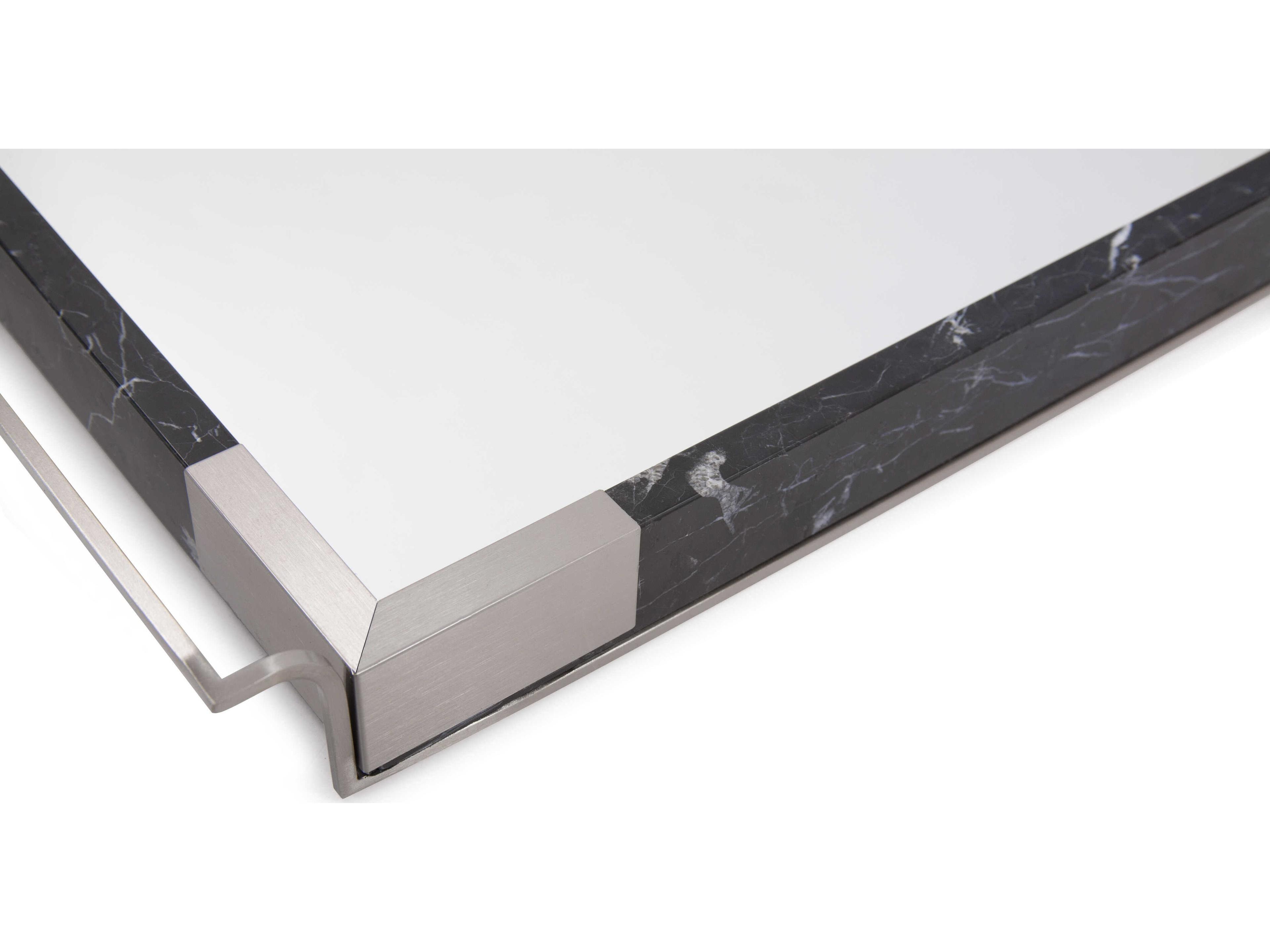 Howard Elliott Art Deco Black Silver Serving Tray