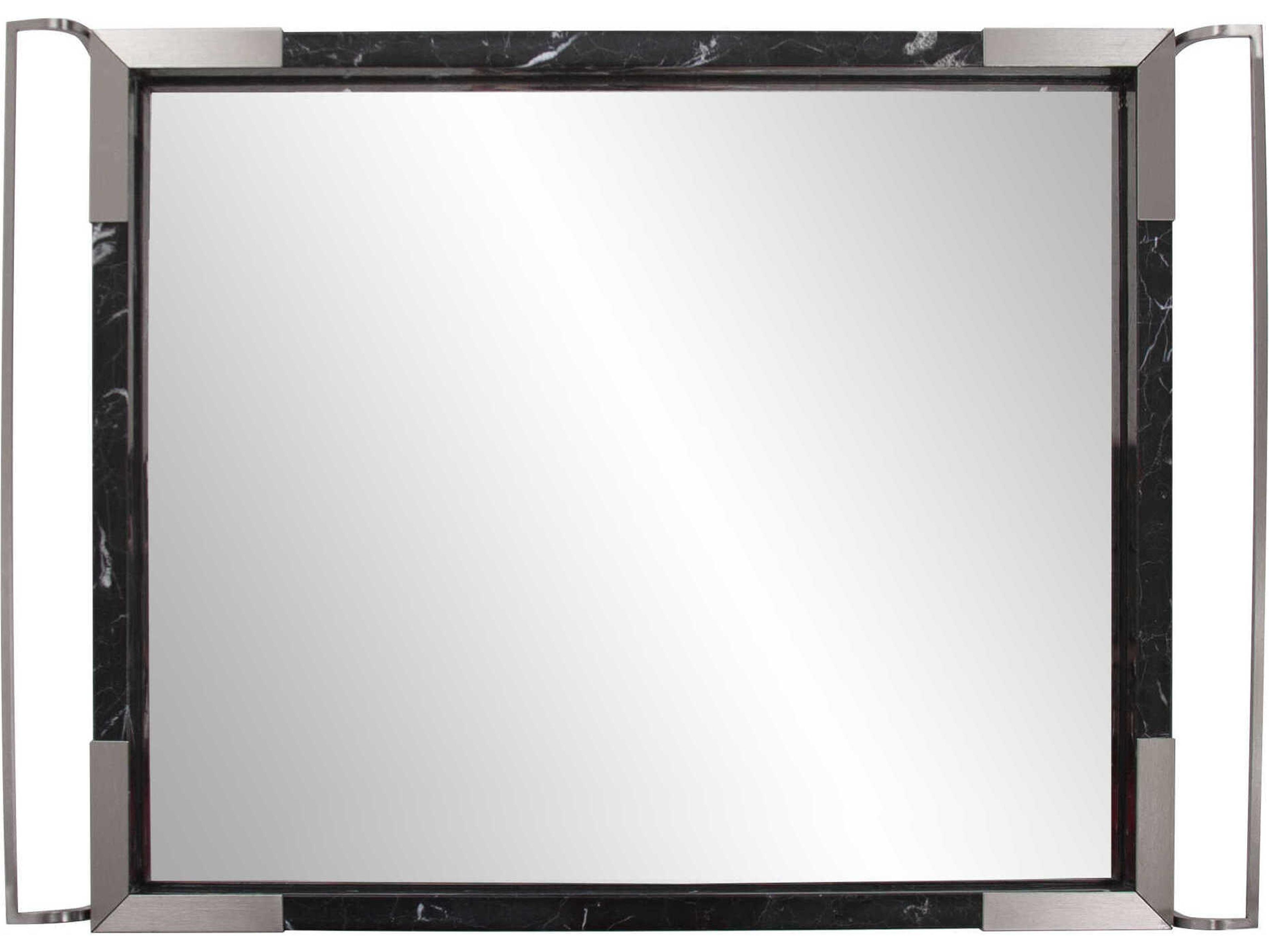 Howard Elliott Art Deco Black Silver Serving Tray