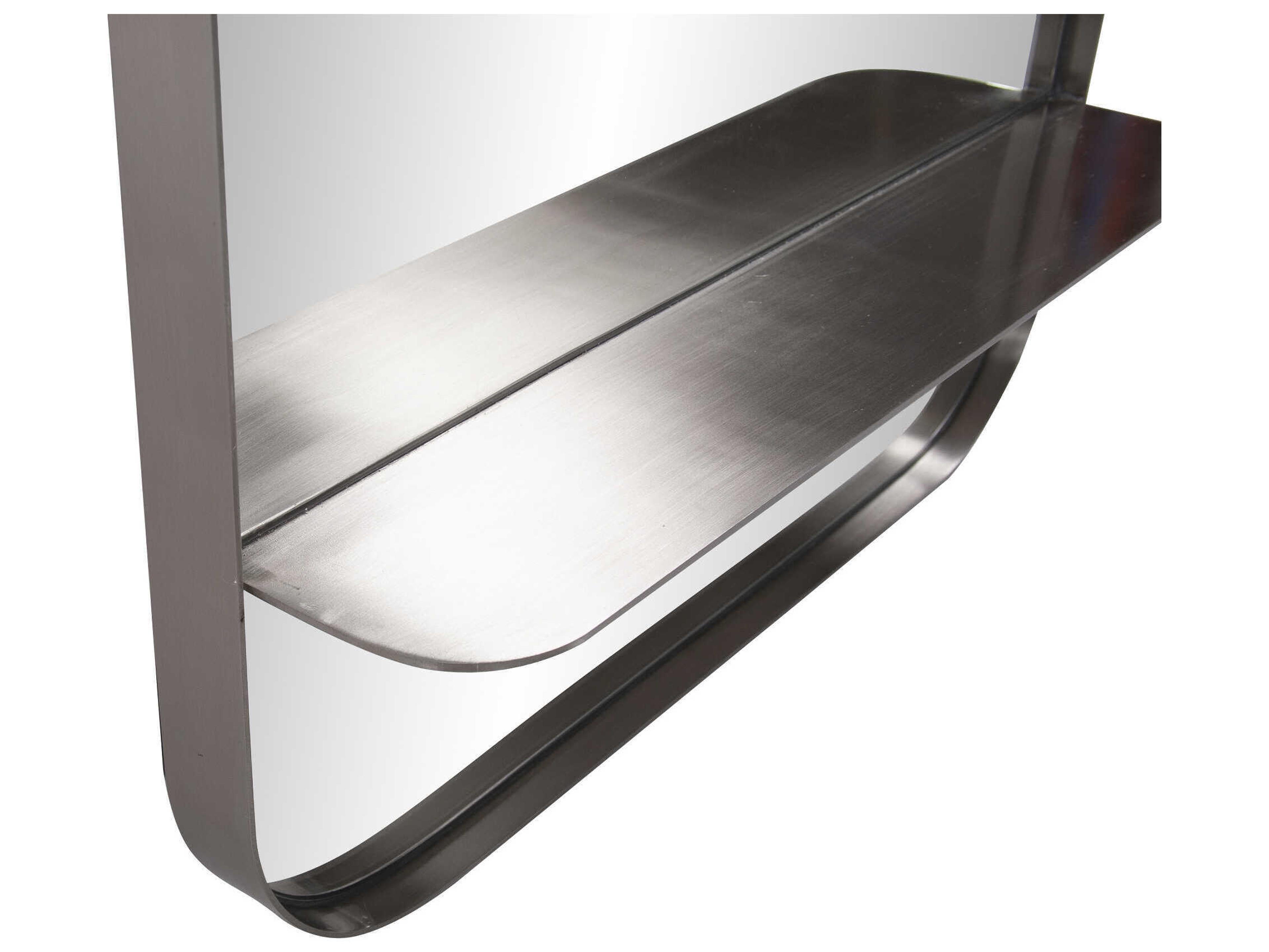 Howard Elliott Gavan Silver Rectangular Wall Mirror