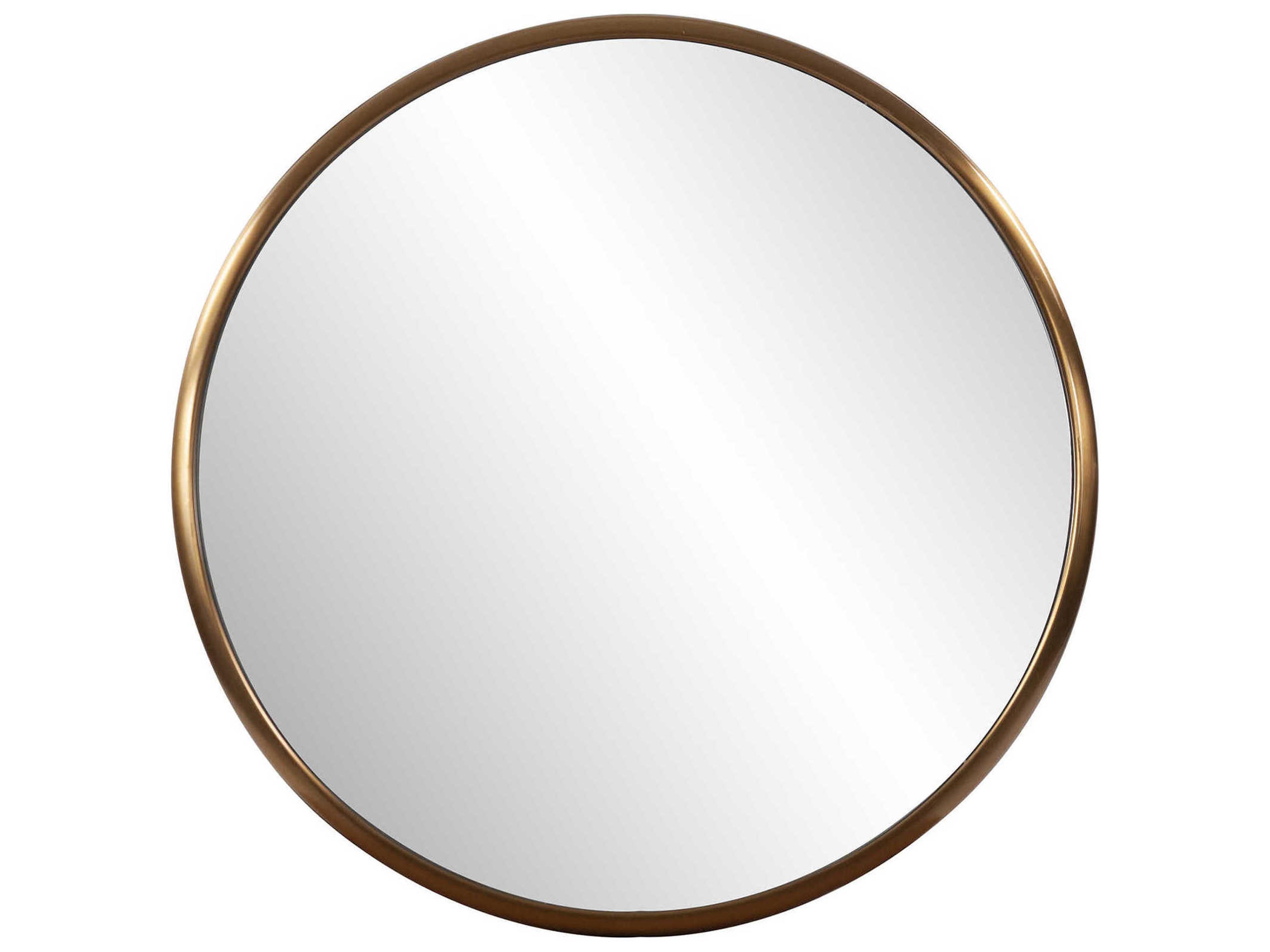 Yorkville Brushed Brass Round Wall Mirror