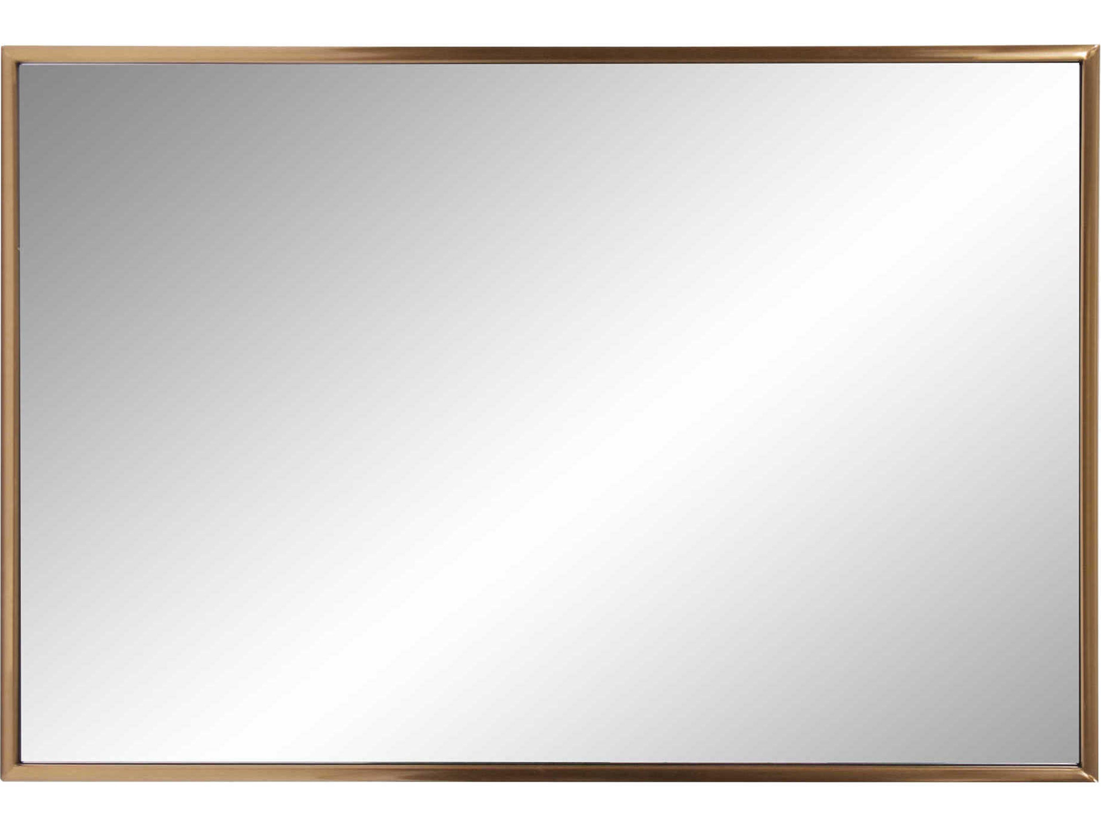 Howard Elliott Yorkville Brushed Brass Rectangular Wall Mirror
