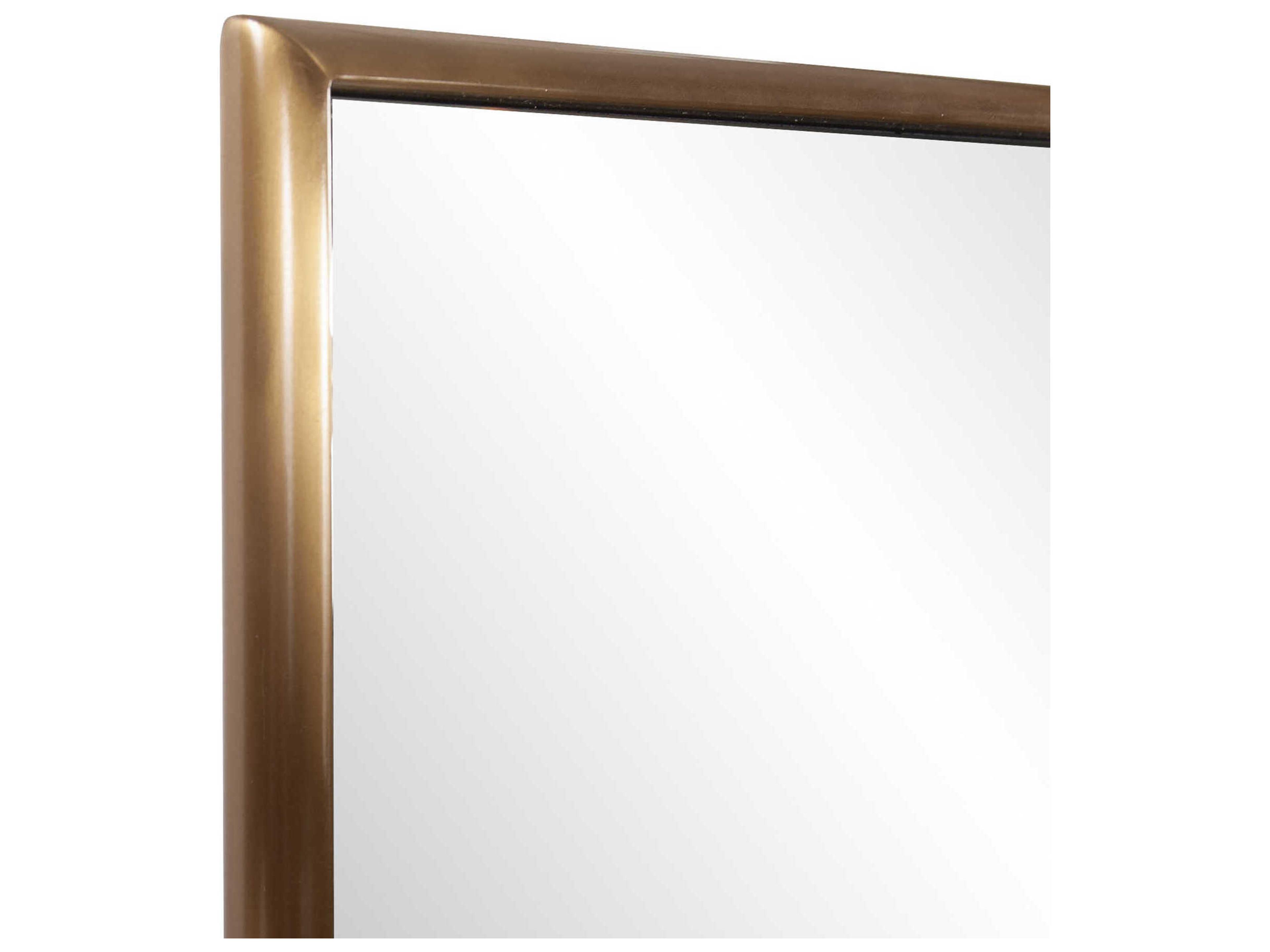 Howard Elliott Yorkville Brushed Brass Rectangular Wall Mirror