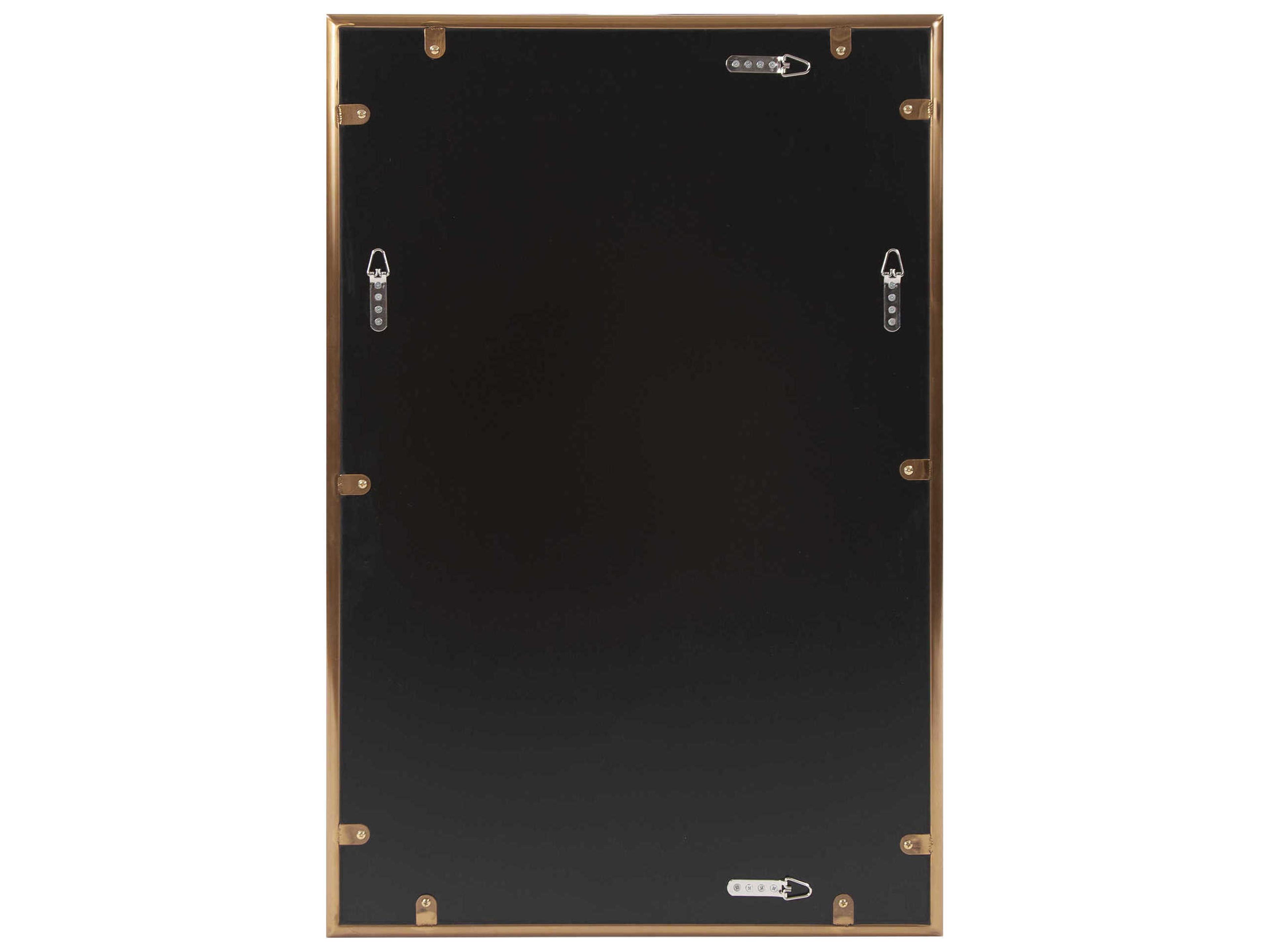 Howard Elliott Yorkville Brushed Brass Rectangular Wall Mirror