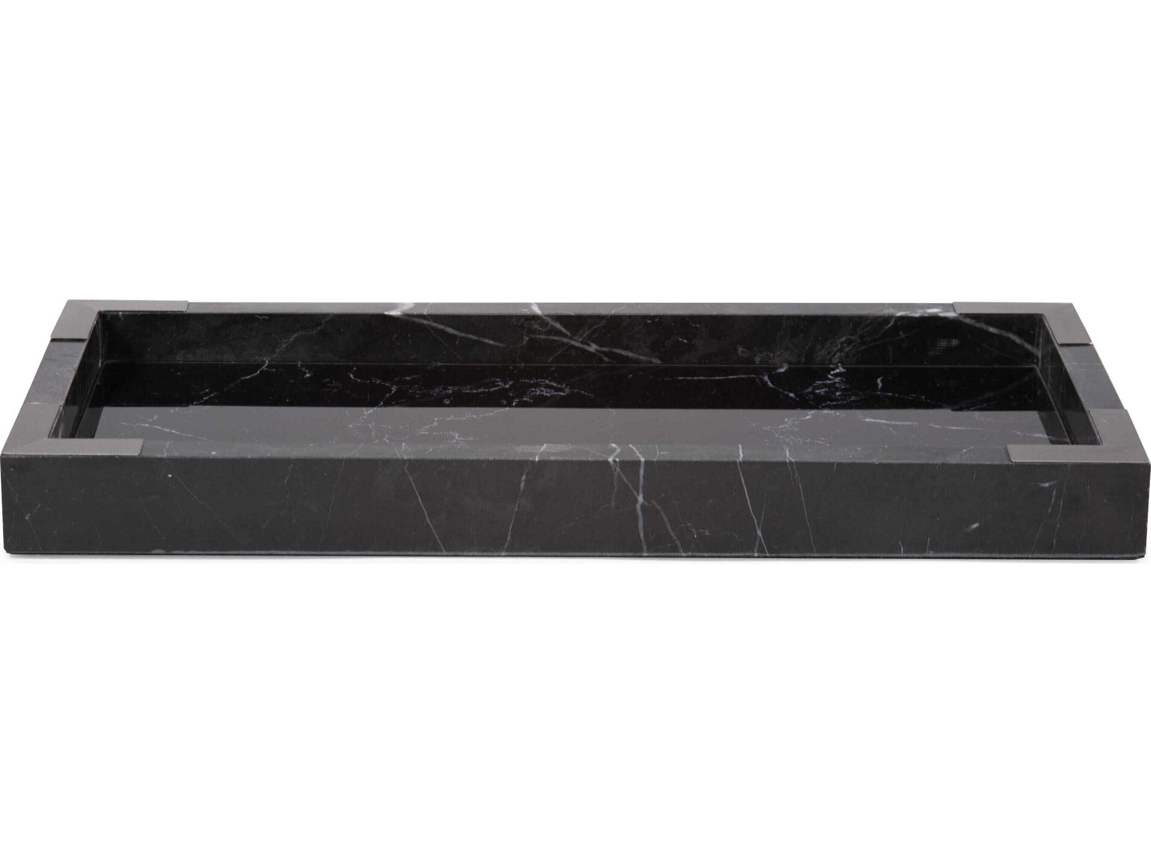 Howard Elliott Black Mirrored Black Serving Tray