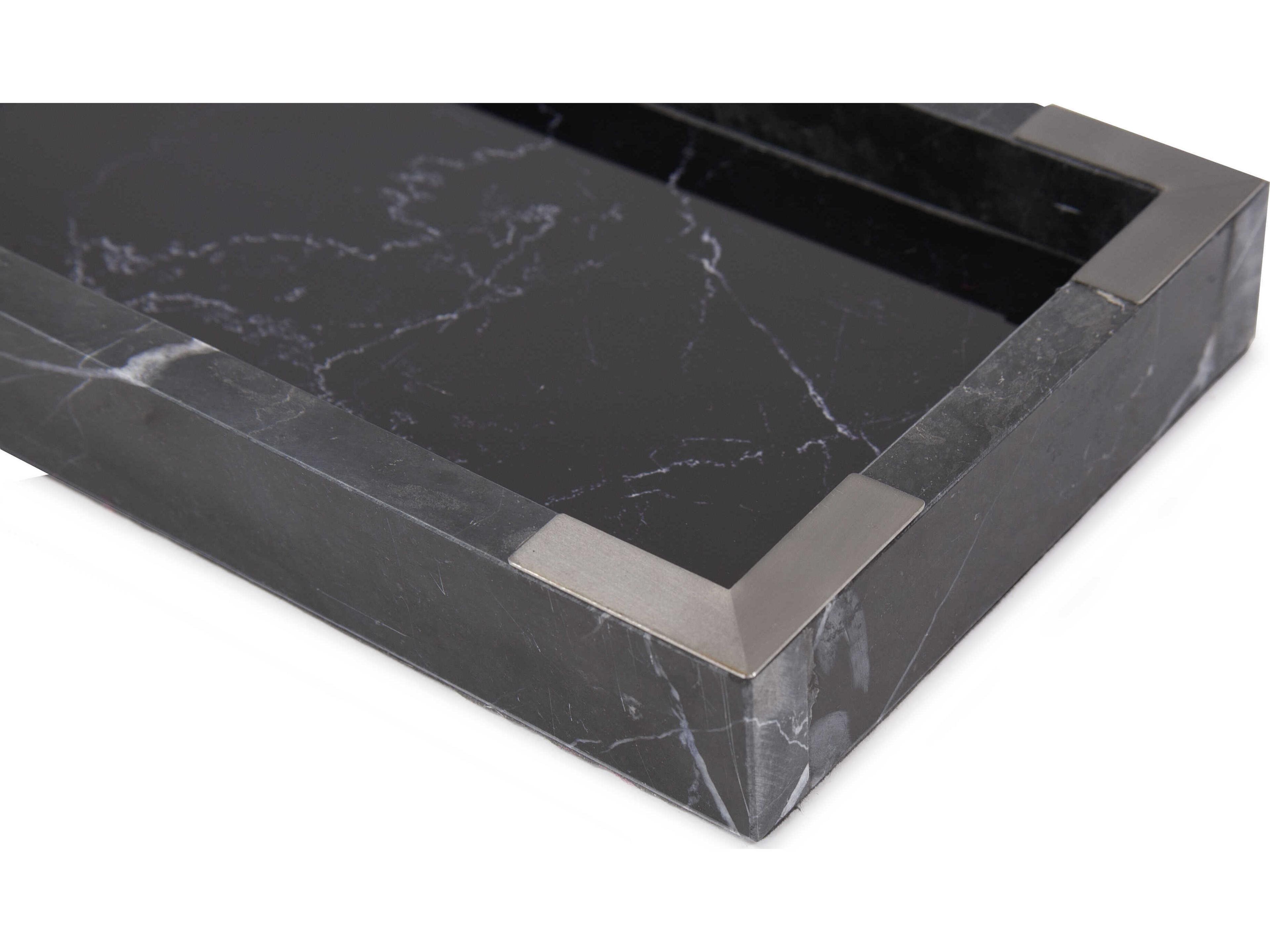 Howard Elliott Black Mirrored Black Serving Tray