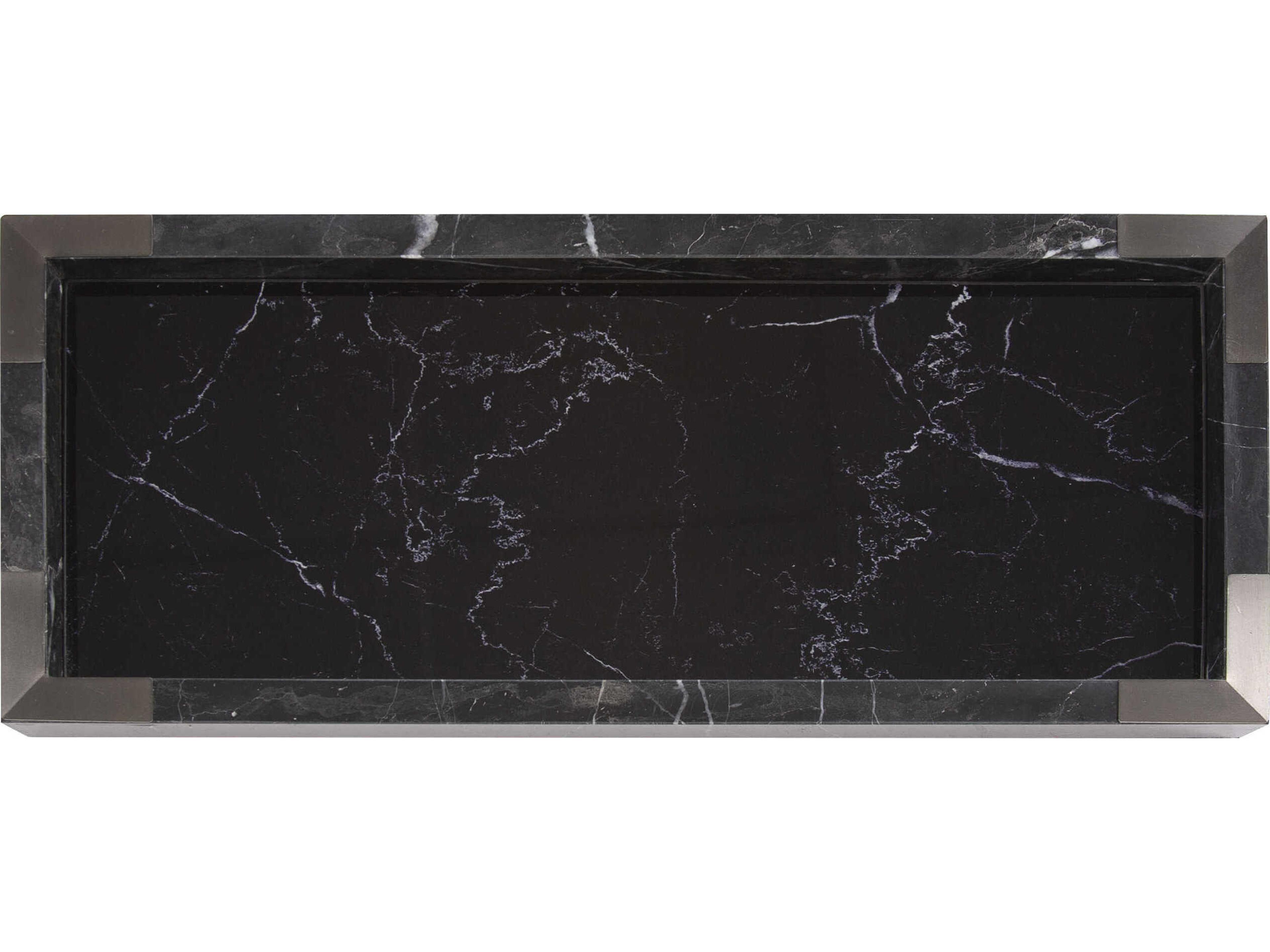 Howard Elliott Black Mirrored Black Serving Tray