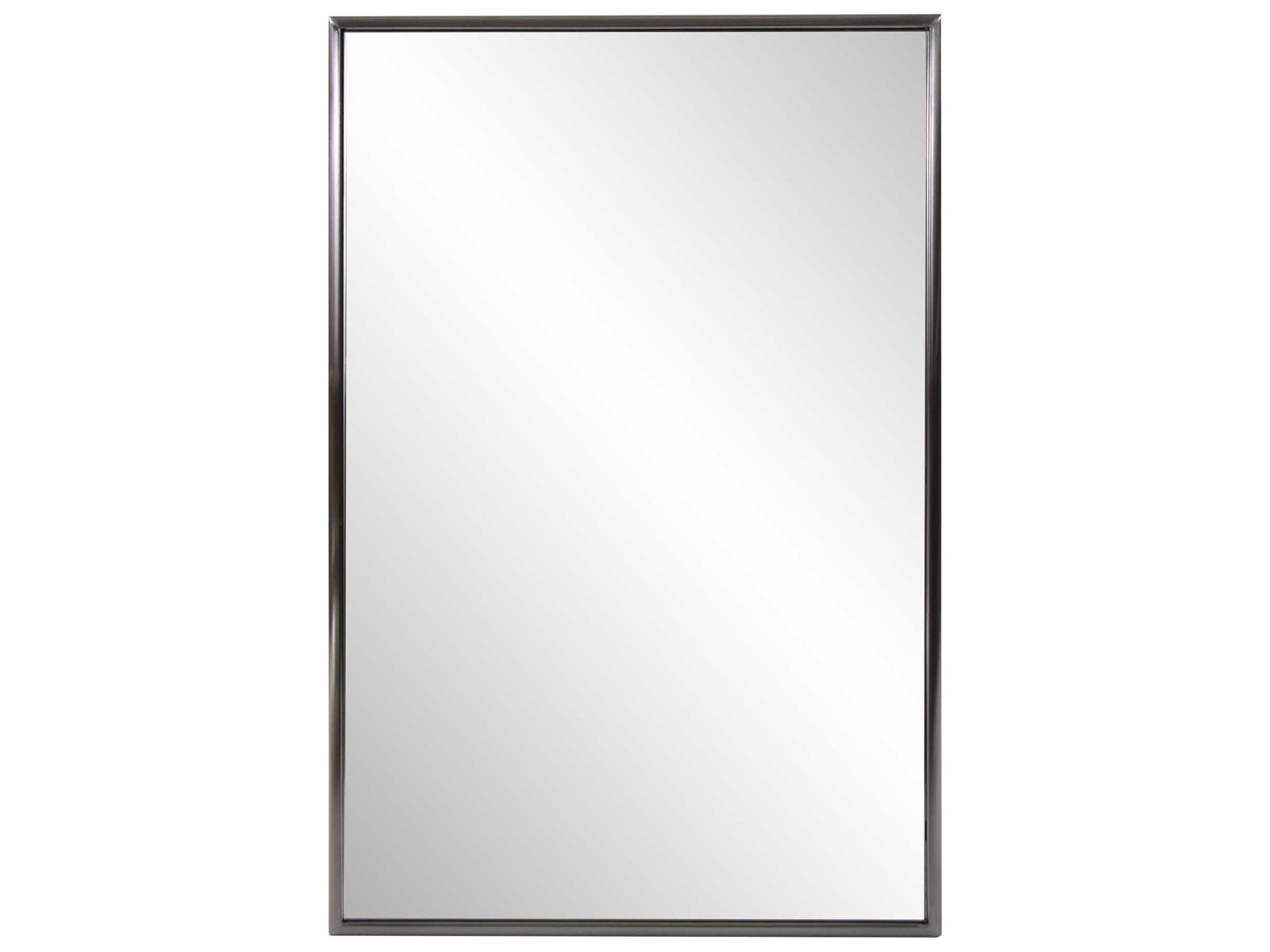 Howard Elliott Yorkville Brushed Titanium Rectangular Wall Mirror