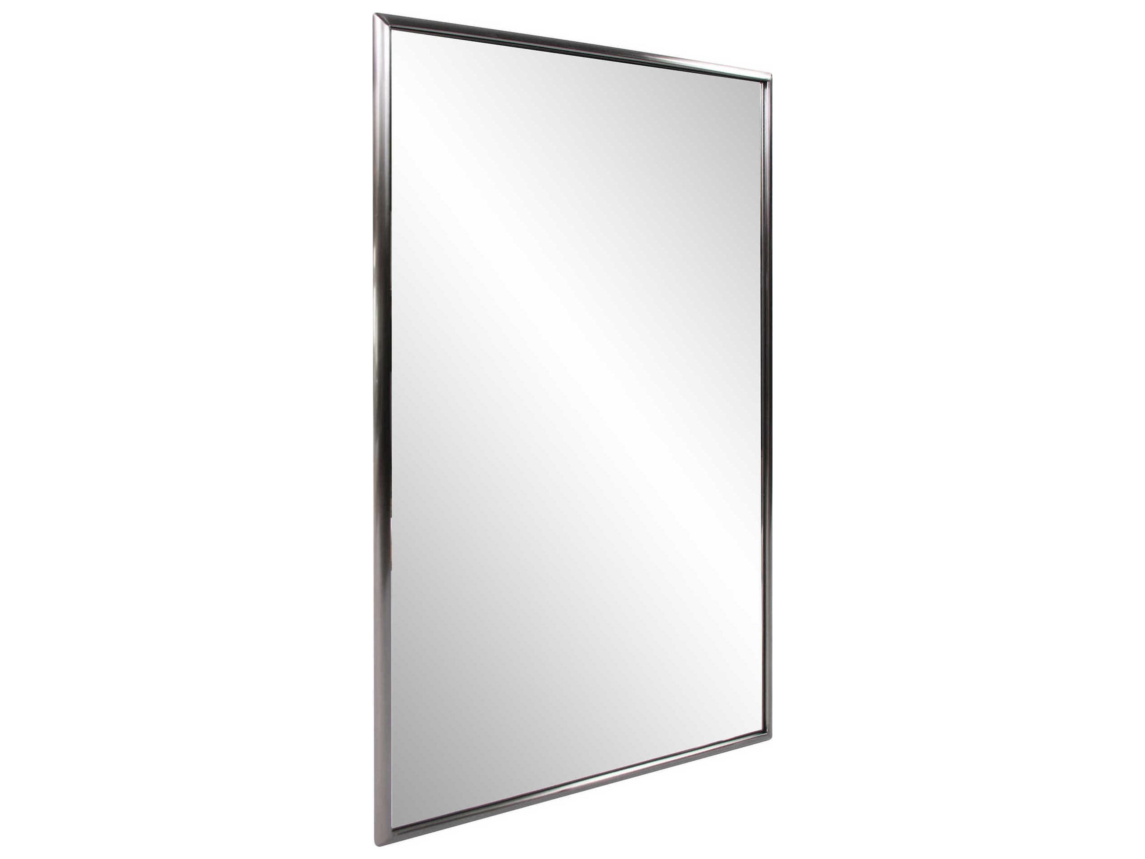 Howard Elliott Yorkville Brushed Titanium Rectangular Wall Mirror