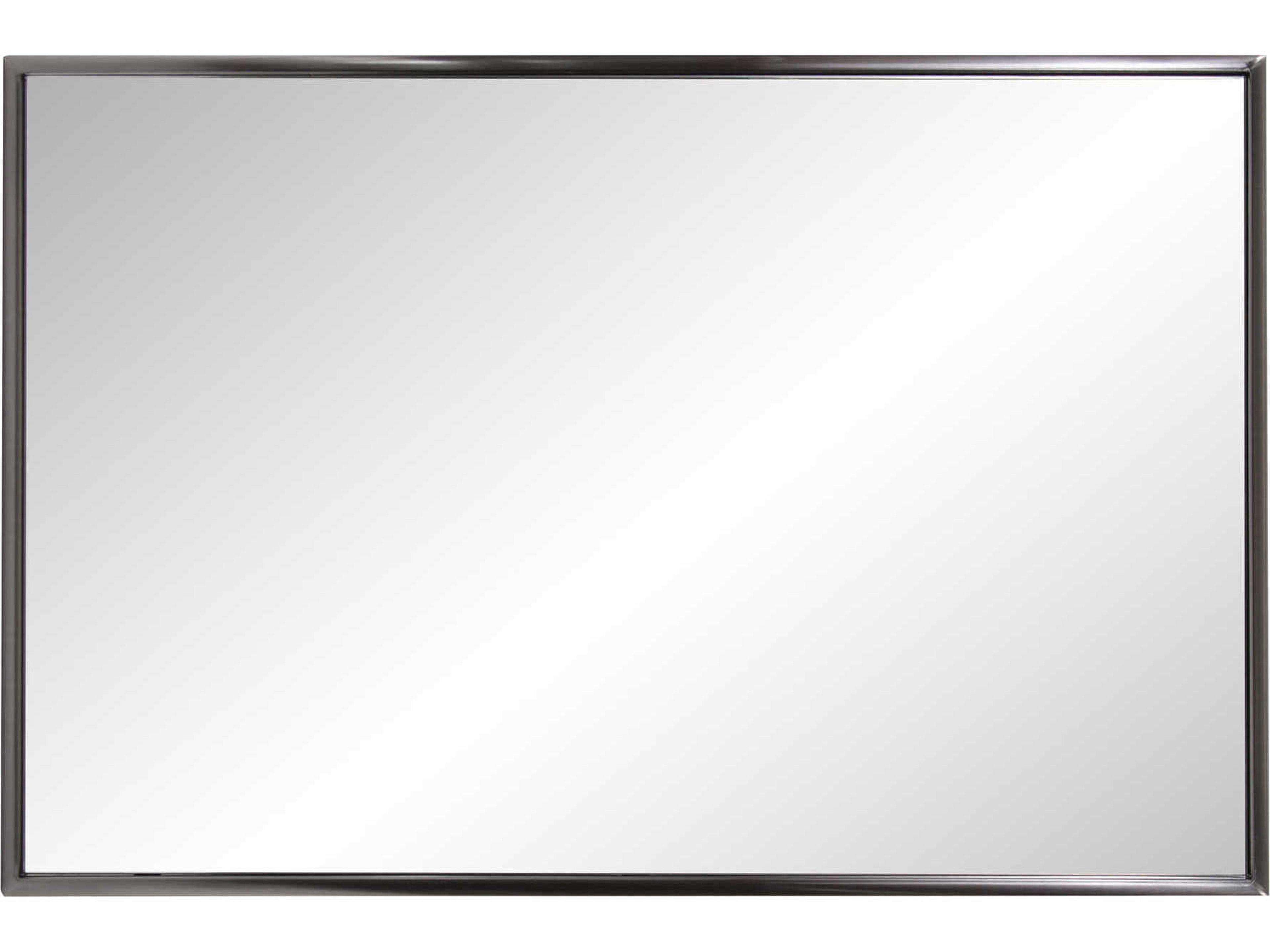 Howard Elliott Yorkville Brushed Titanium Rectangular Wall Mirror