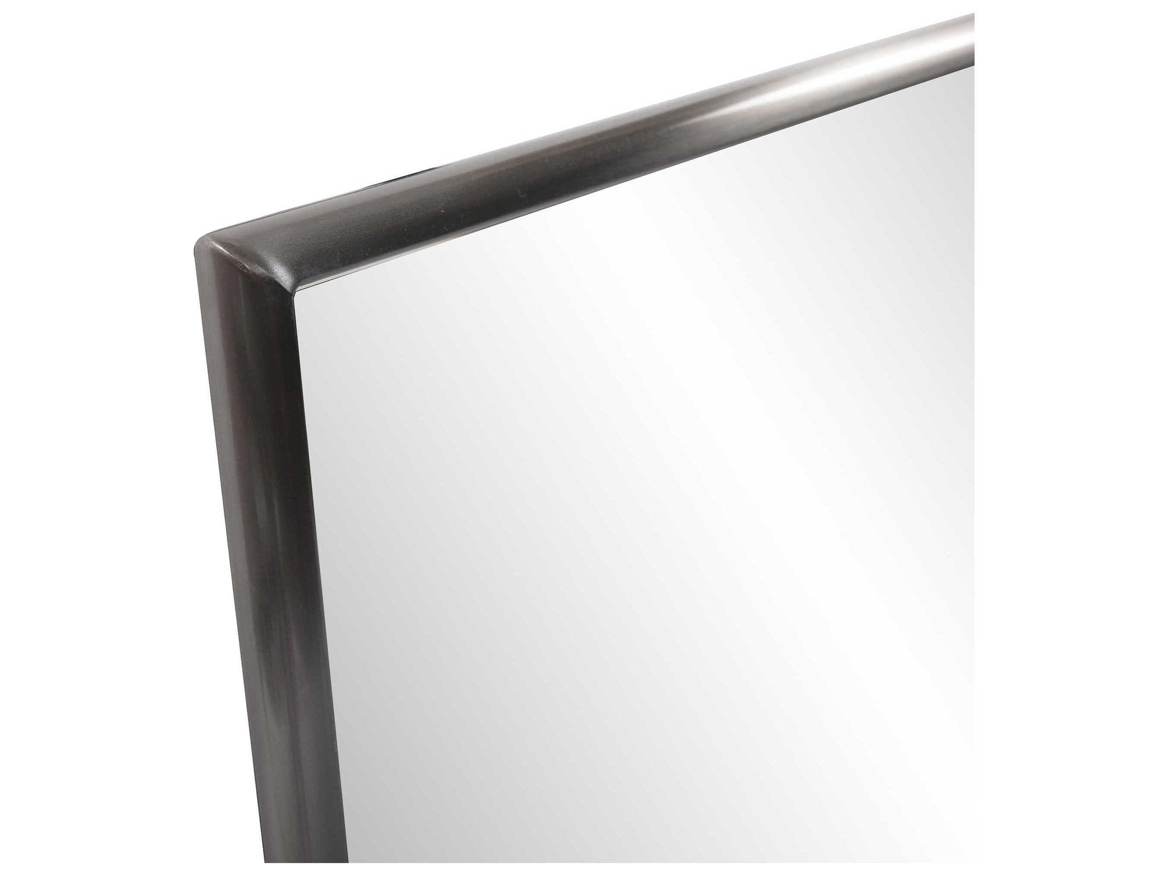 Howard Elliott Yorkville Brushed Titanium Rectangular Wall Mirror