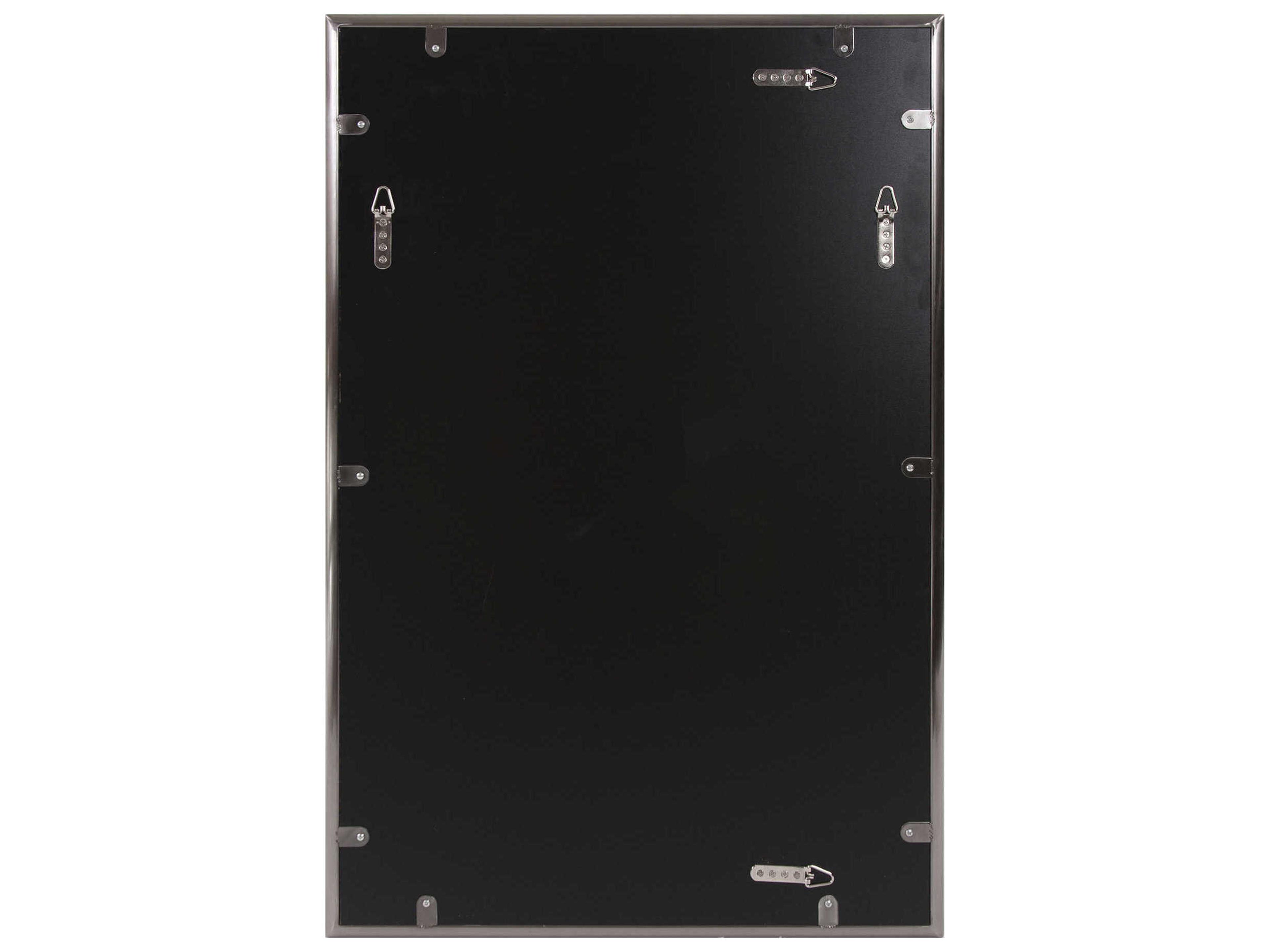 Howard Elliott Yorkville Brushed Titanium Rectangular Wall Mirror