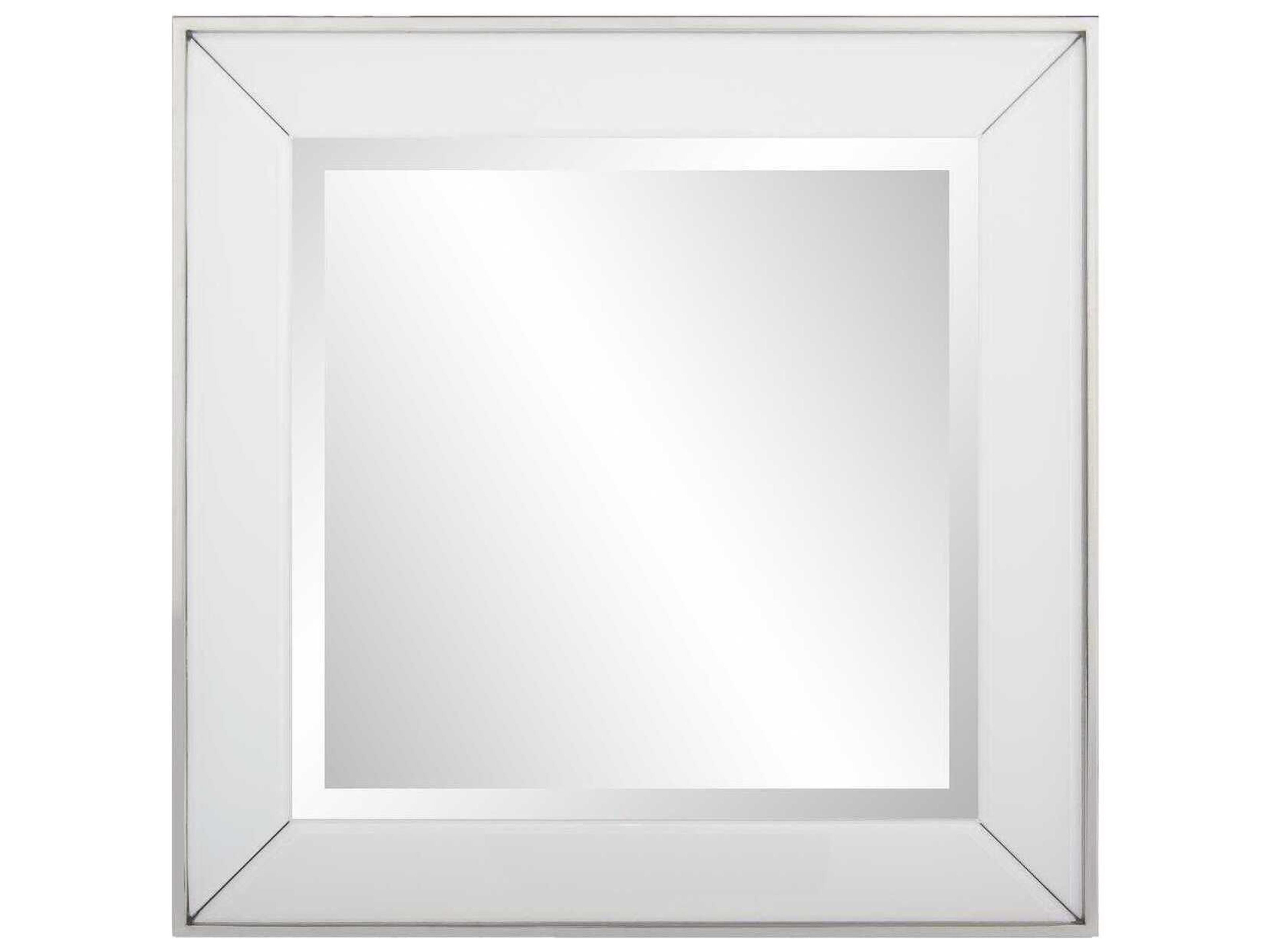 Devon White Square Wall Mirror
