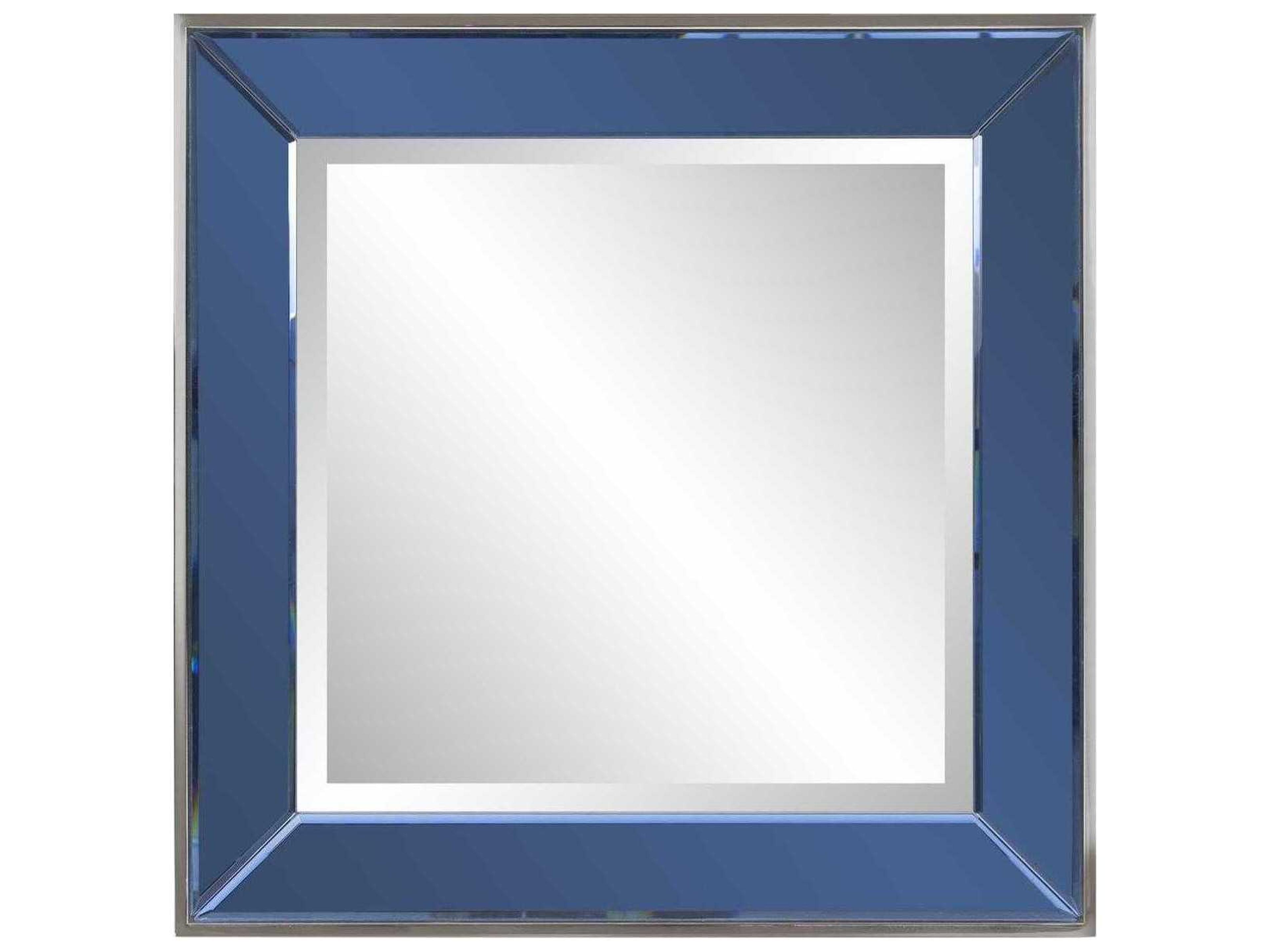 Devon Blue Square Wall Mirror