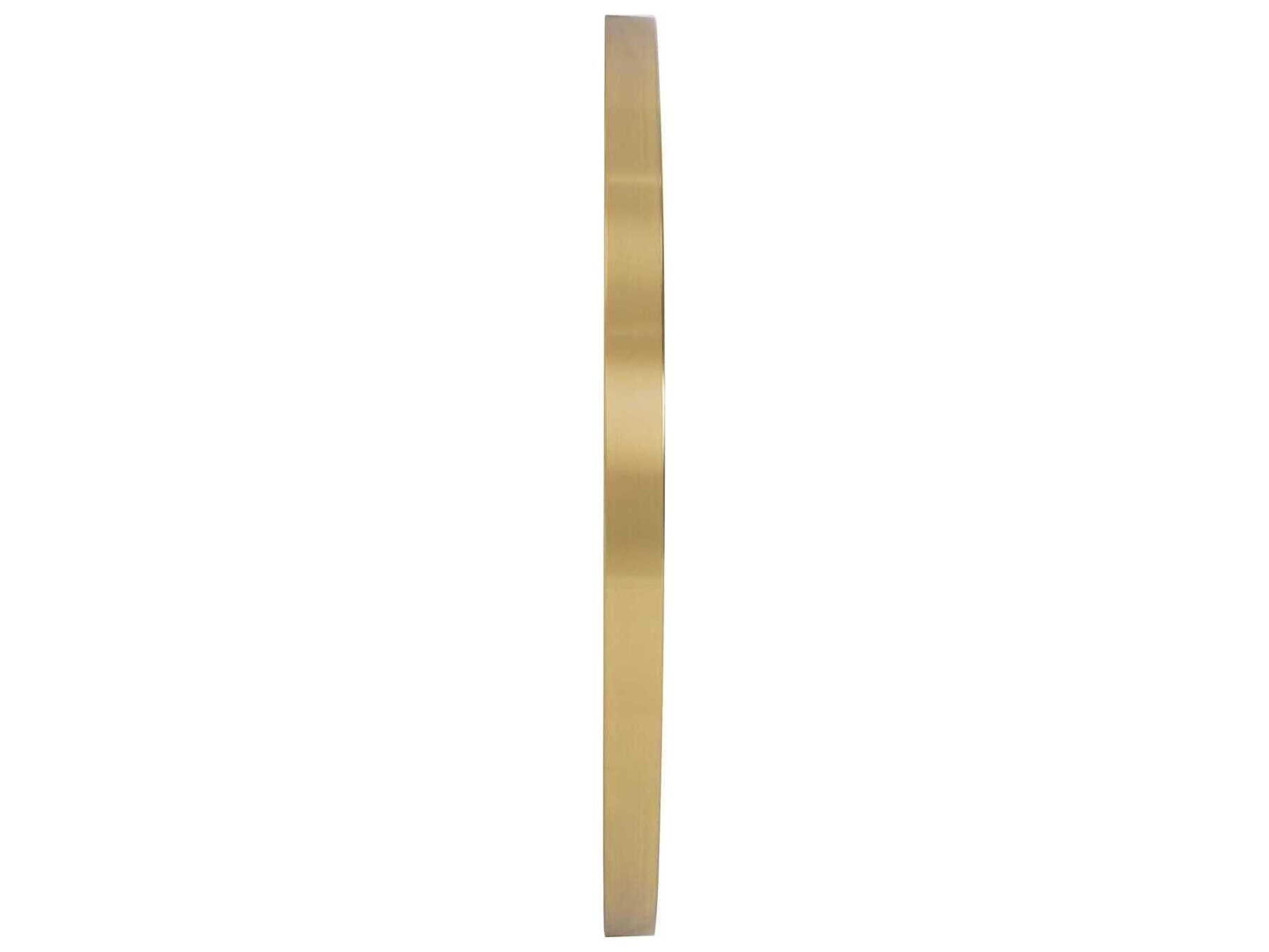 Howard Elliott Broidy Emerald Gold Round Wall Mirror