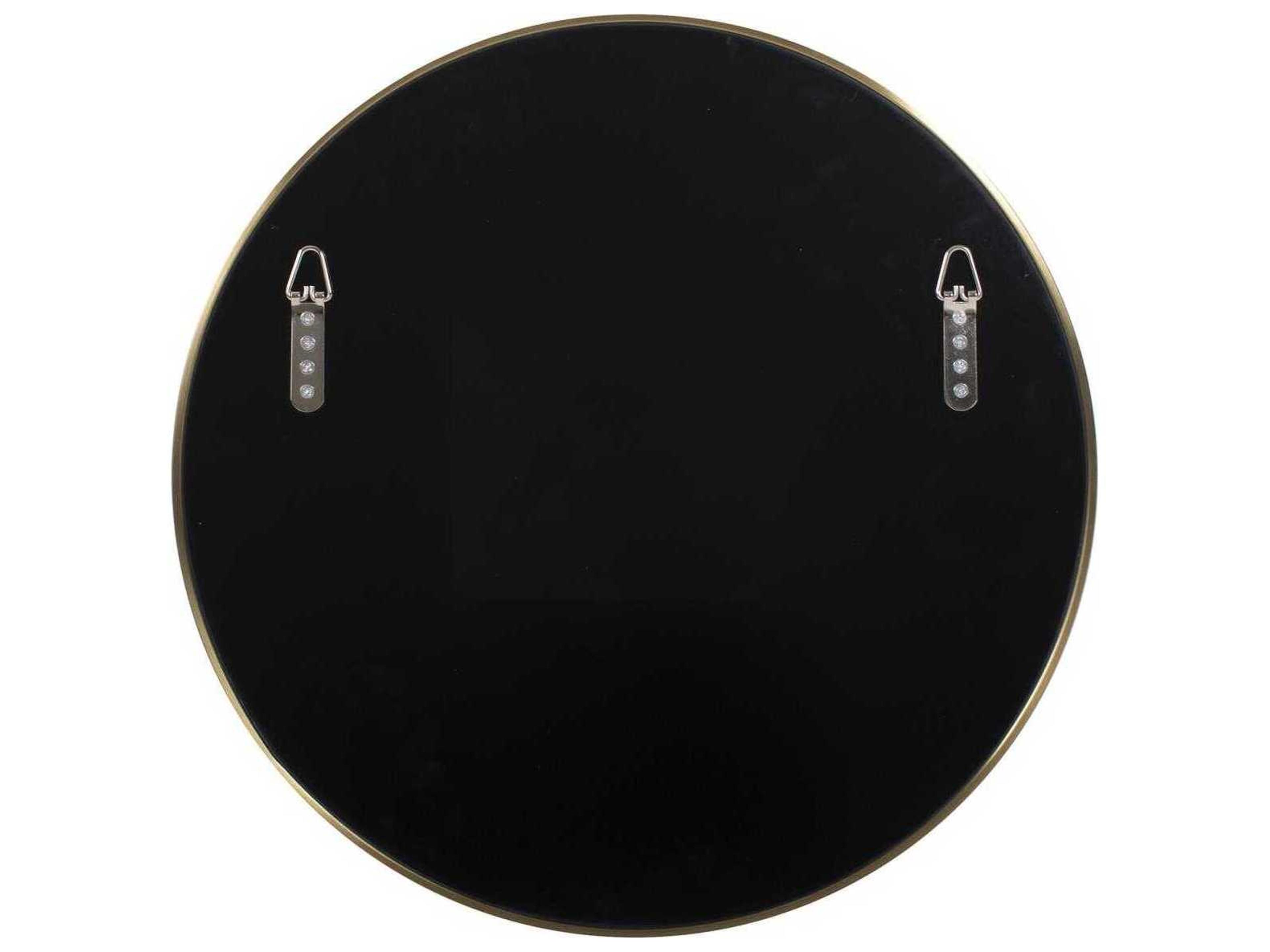 Howard Elliott Broidy Aubergine Purple Gold Round Wall Mirror