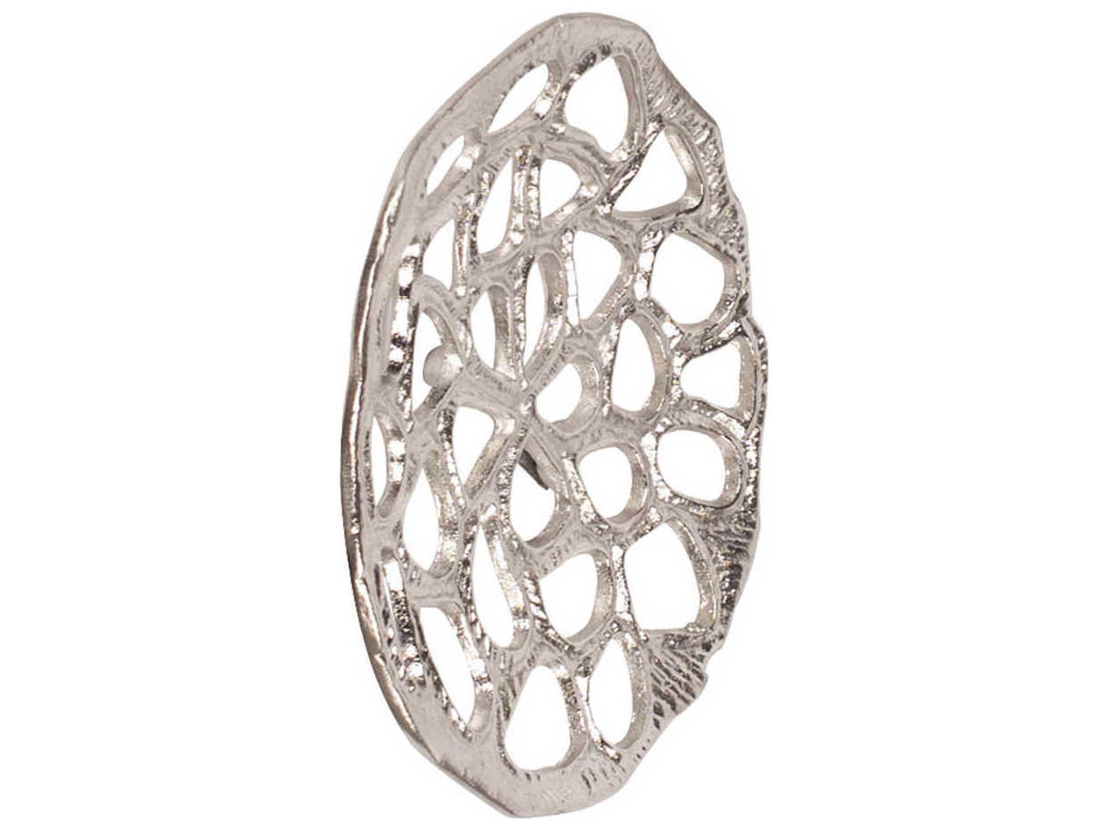 Silver 12" Open Honeycomb Metal Wall Art