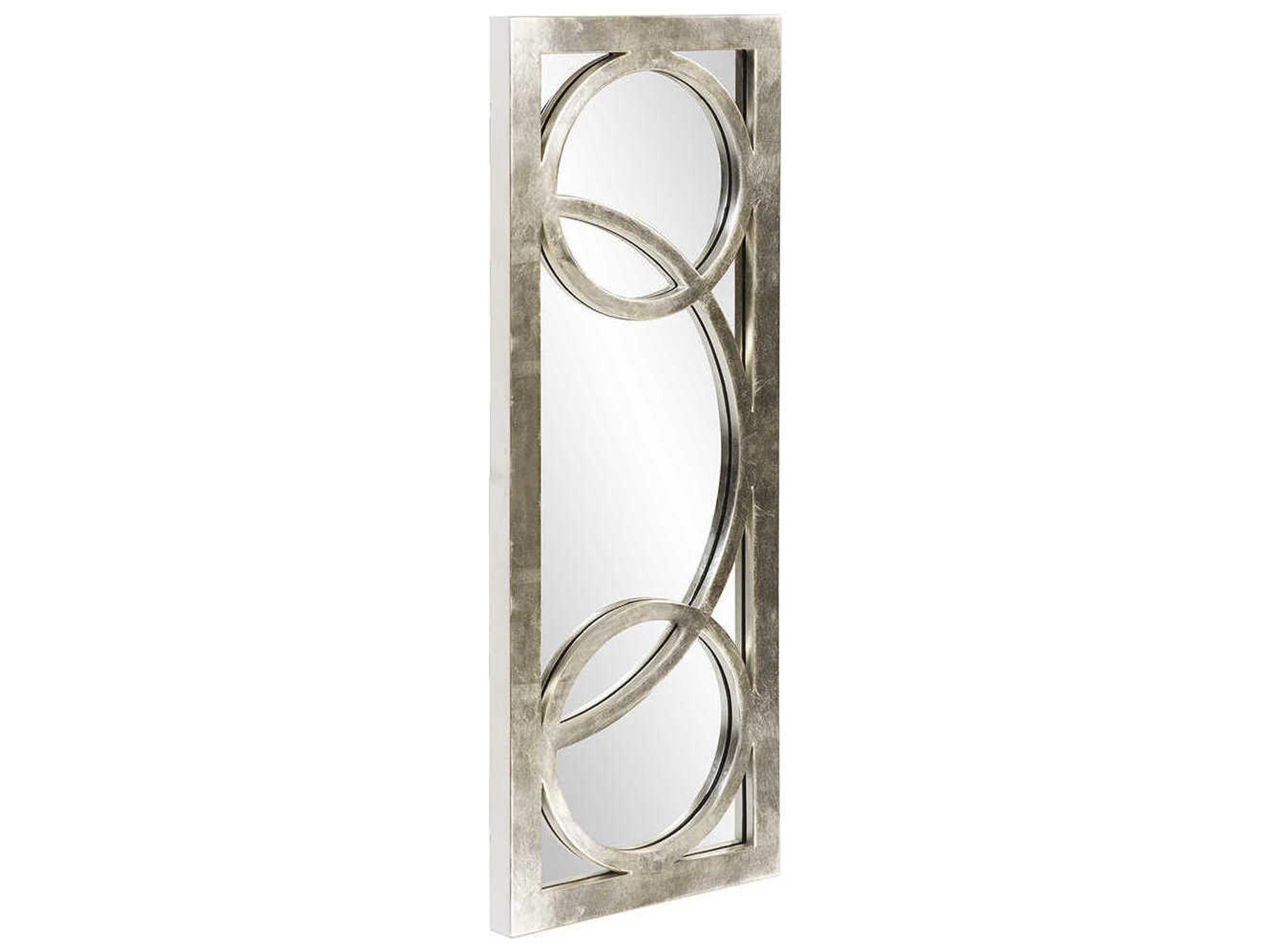 Howard Elliott Dynasty Champagne Silver Leaf Rectangular Wall Mirror