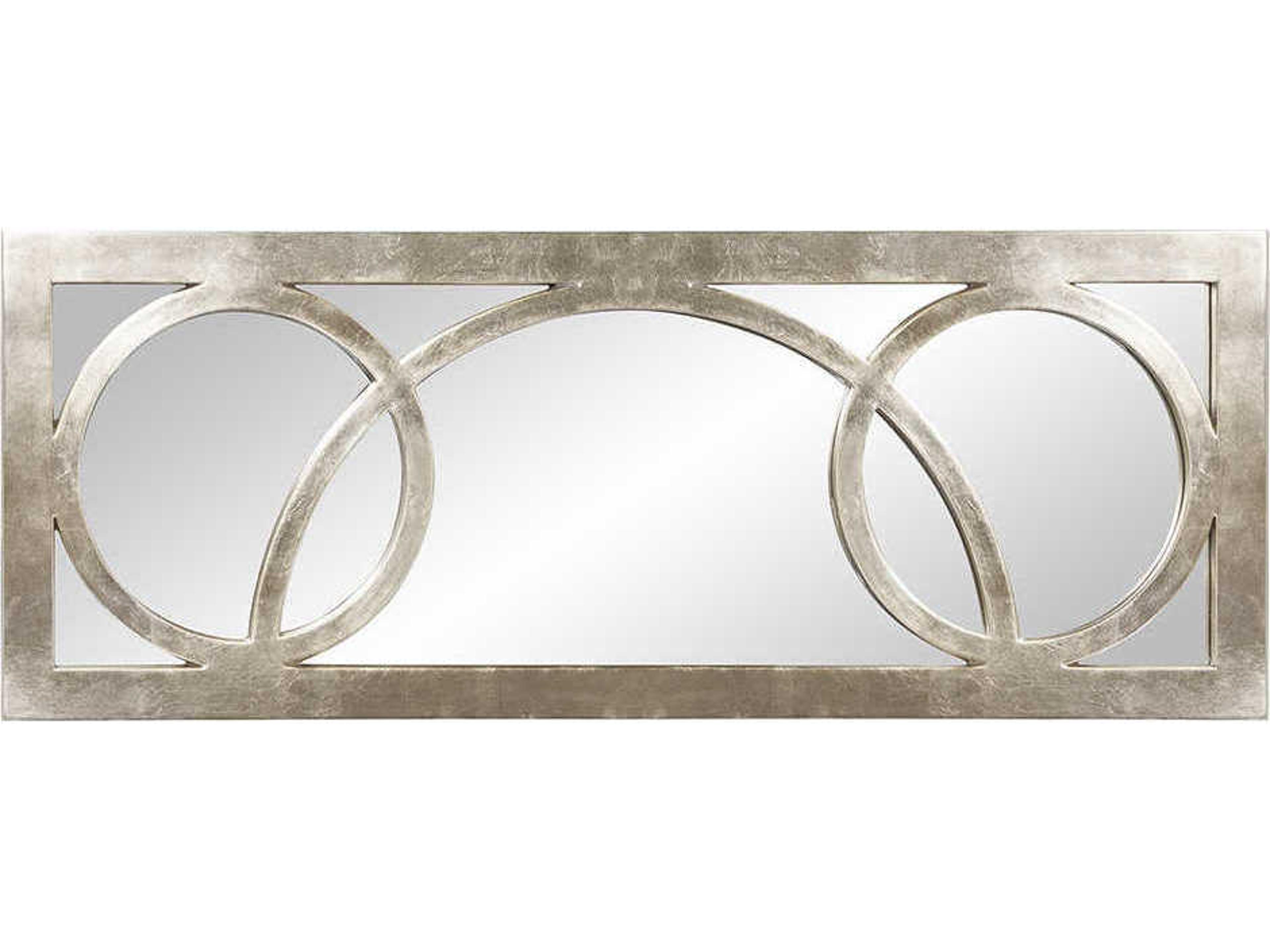 Howard Elliott Dynasty Champagne Silver Leaf Rectangular Wall Mirror