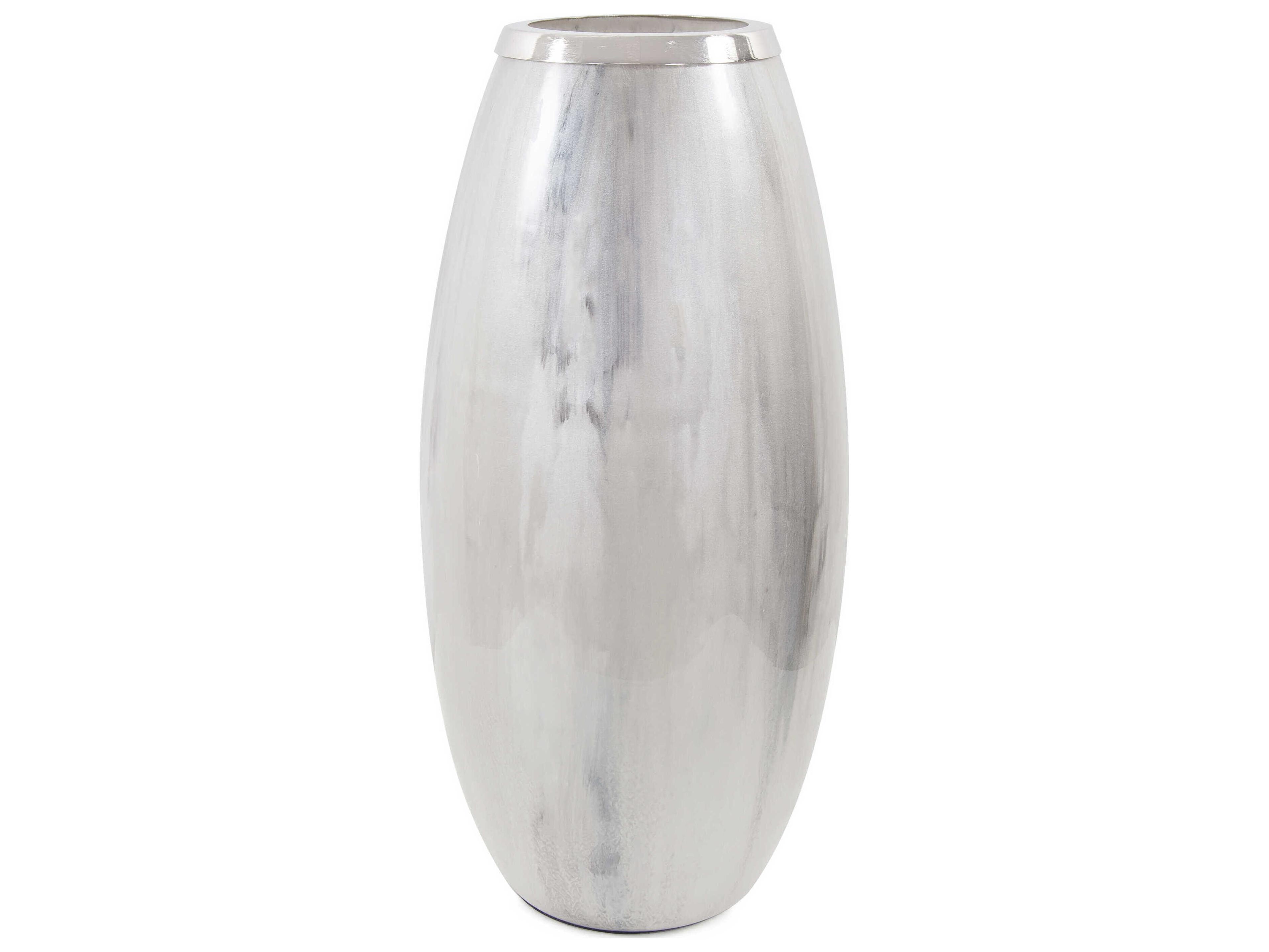 Howard Elliott Sivas Frosty White Cool Gray Vase