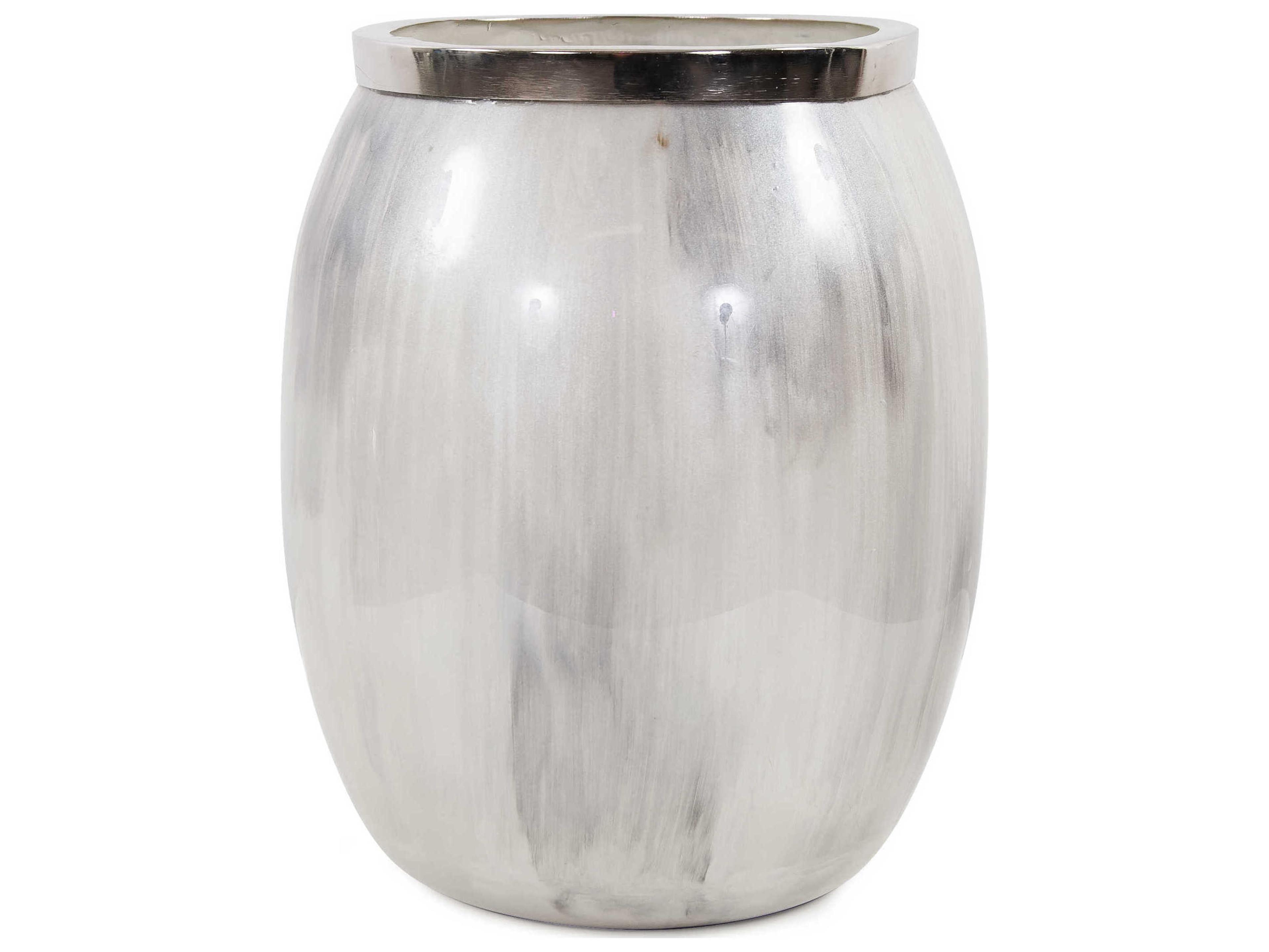 Howard Elliott Sivas Frosty White Cool Gray Vase