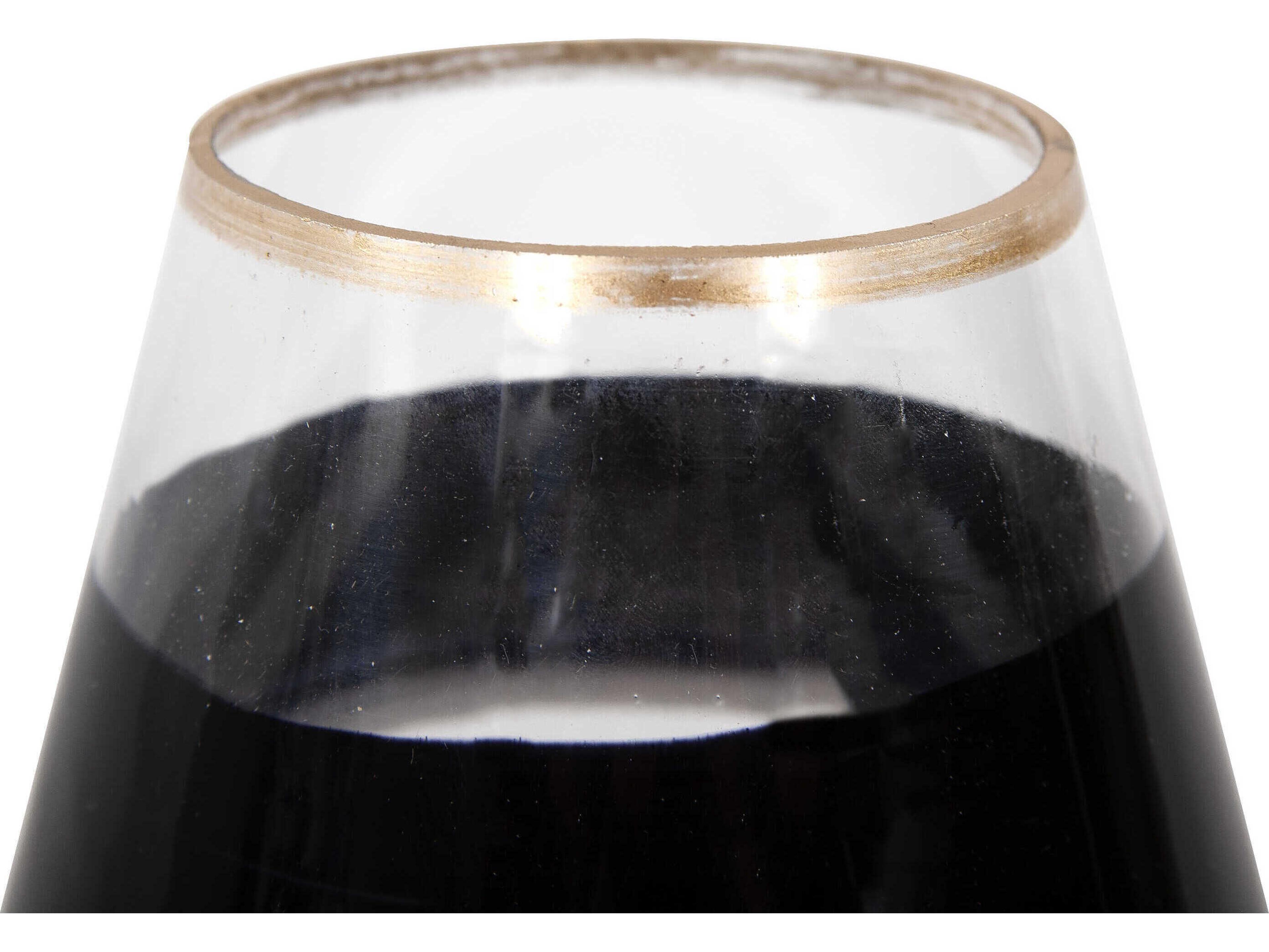 Howard Elliott Vector Black Gold Torpedo Vase