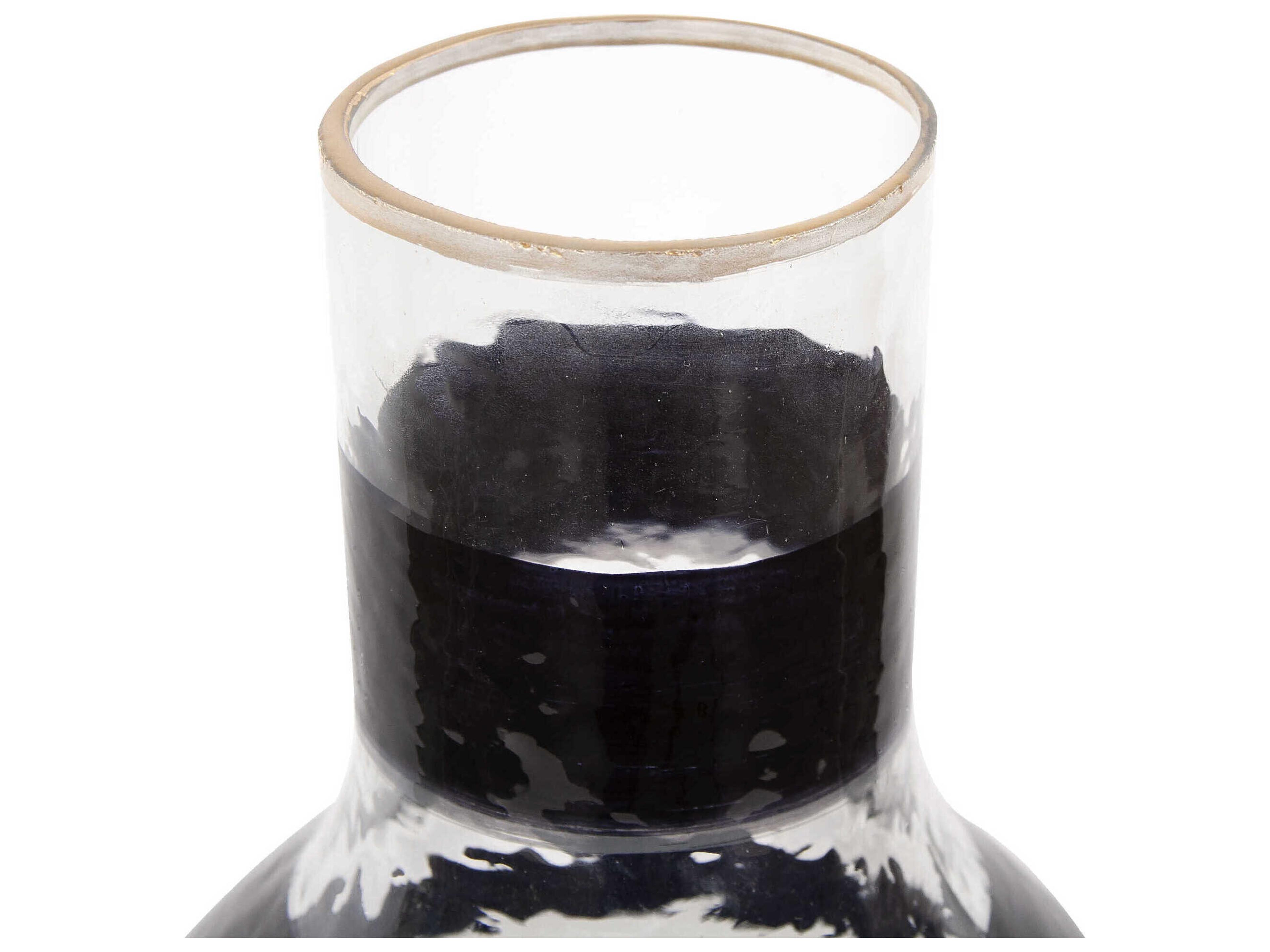 Howard Elliott Vector Black Gold Bottle Vase