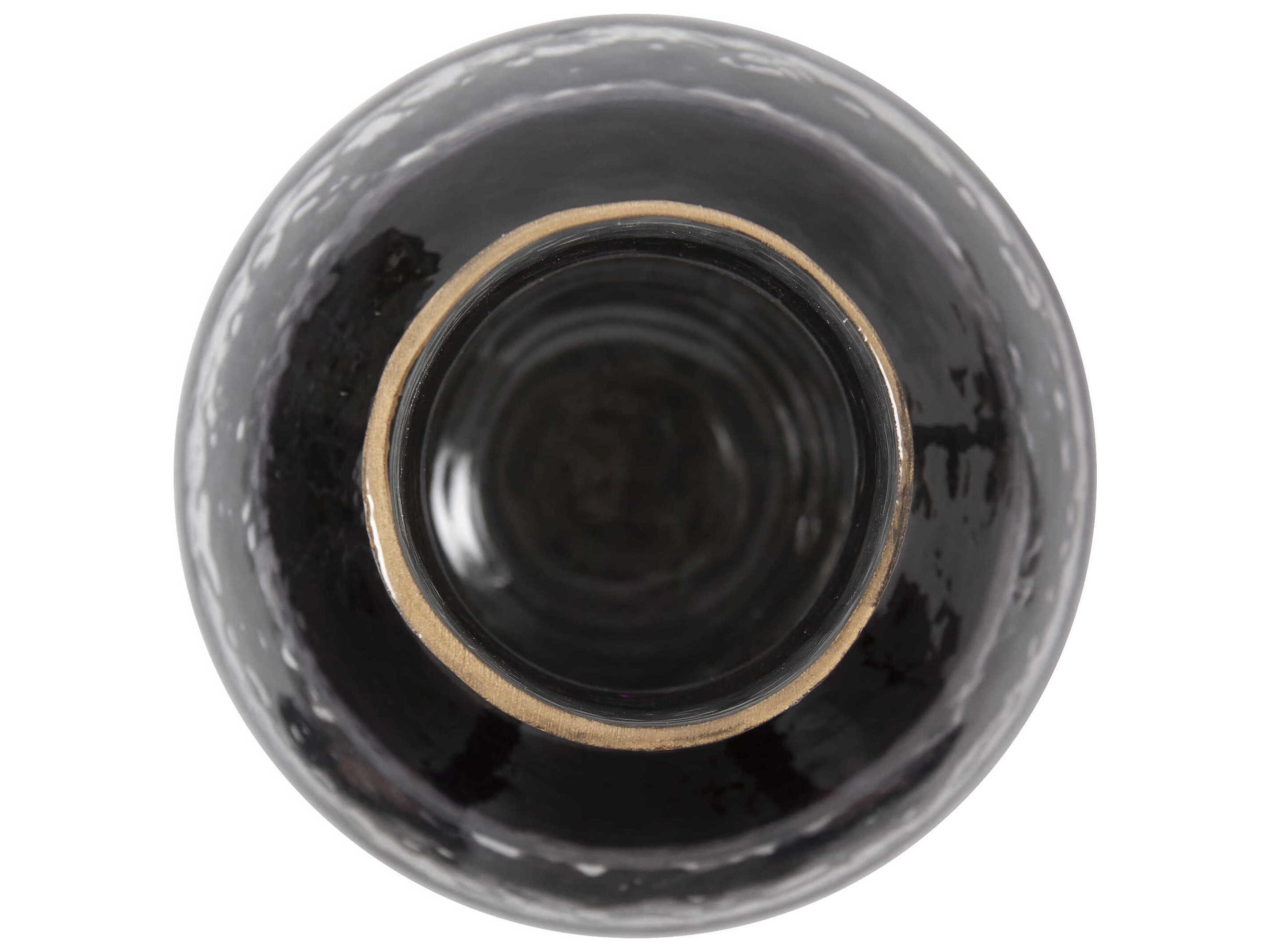 Howard Elliott Vector Black Gold Bottle Vase