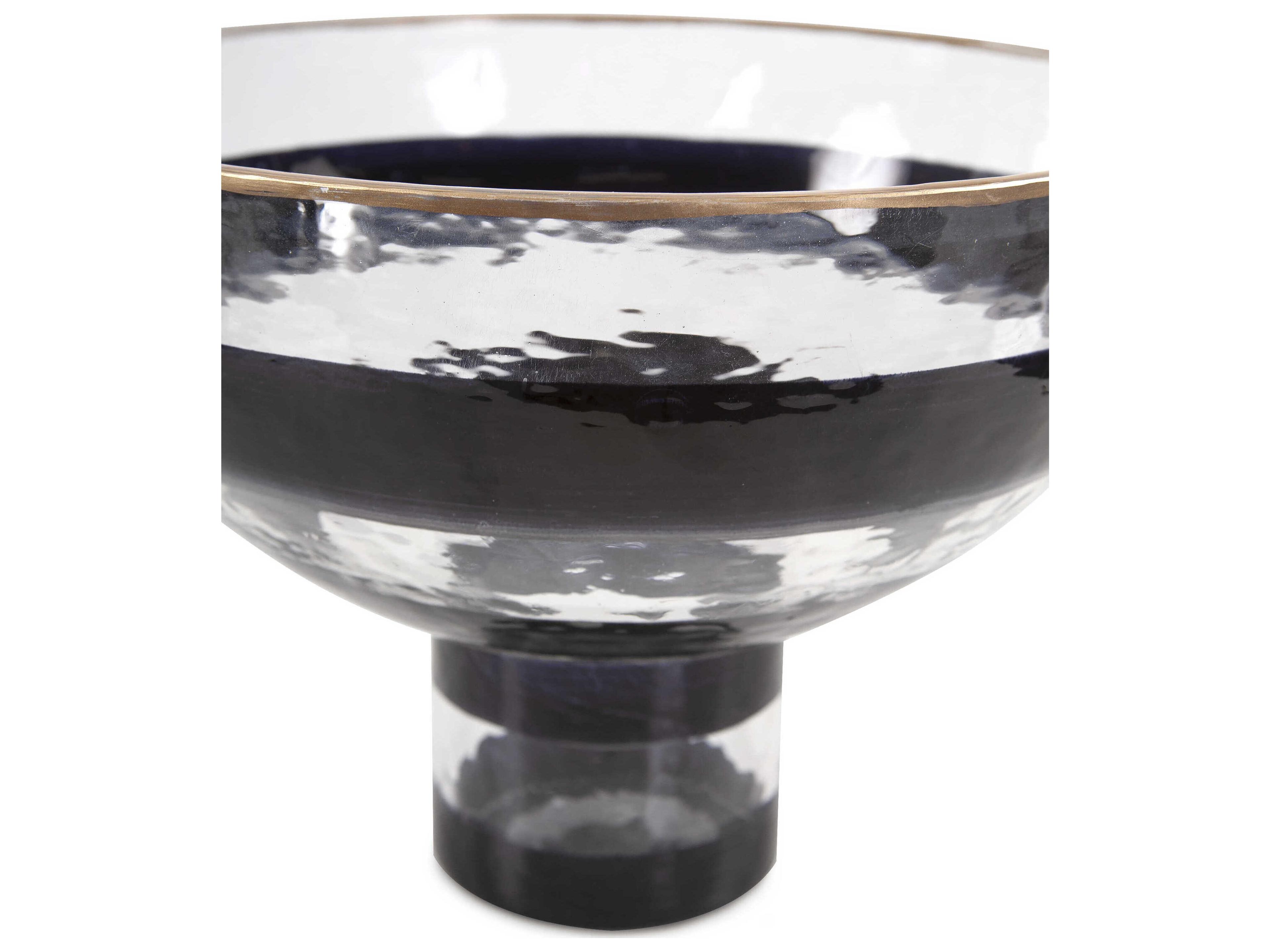 Howard Elliott Vector Pedestal Glass Decorative Bowl