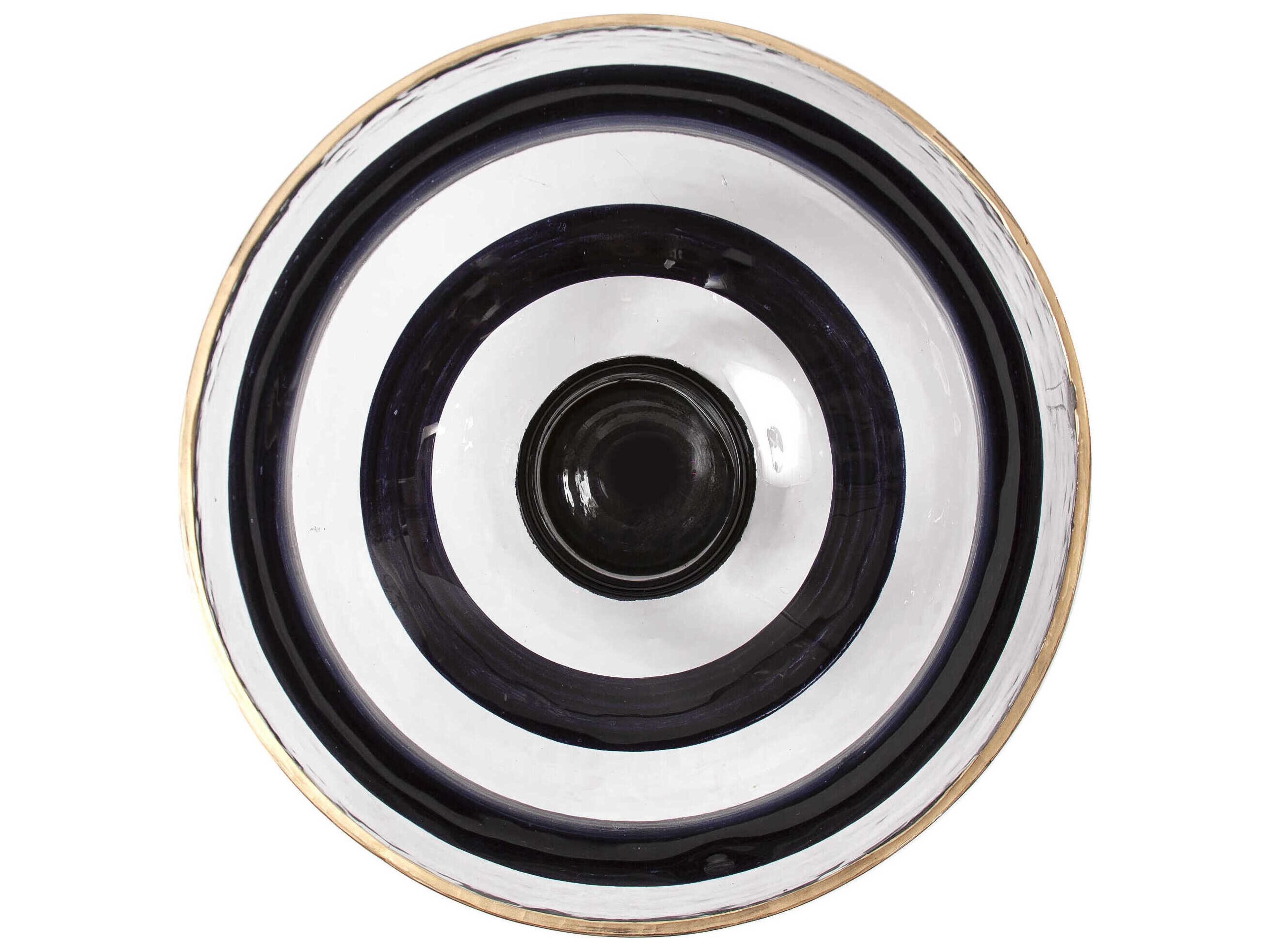 Howard Elliott Vector Pedestal Glass Decorative Bowl