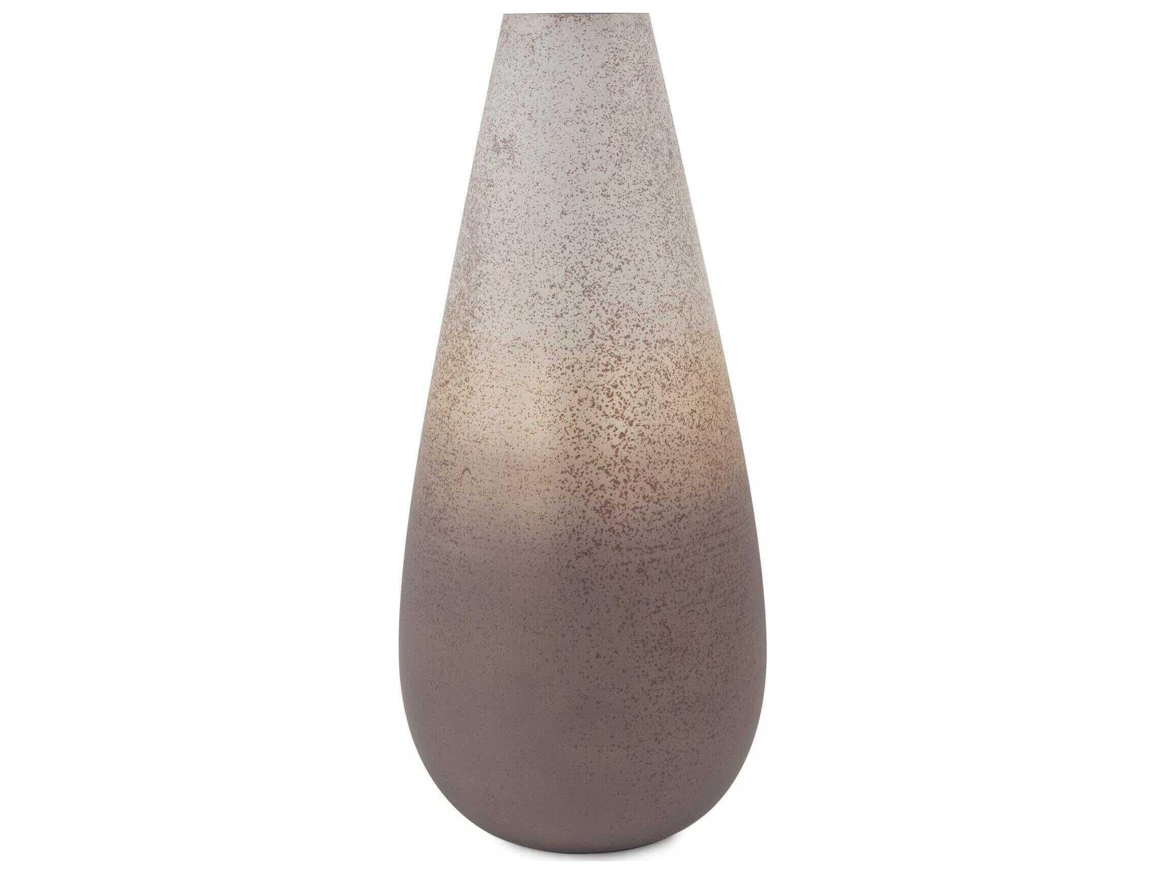 Howard Elliott Alana Ombre Taupe Bronze Vase