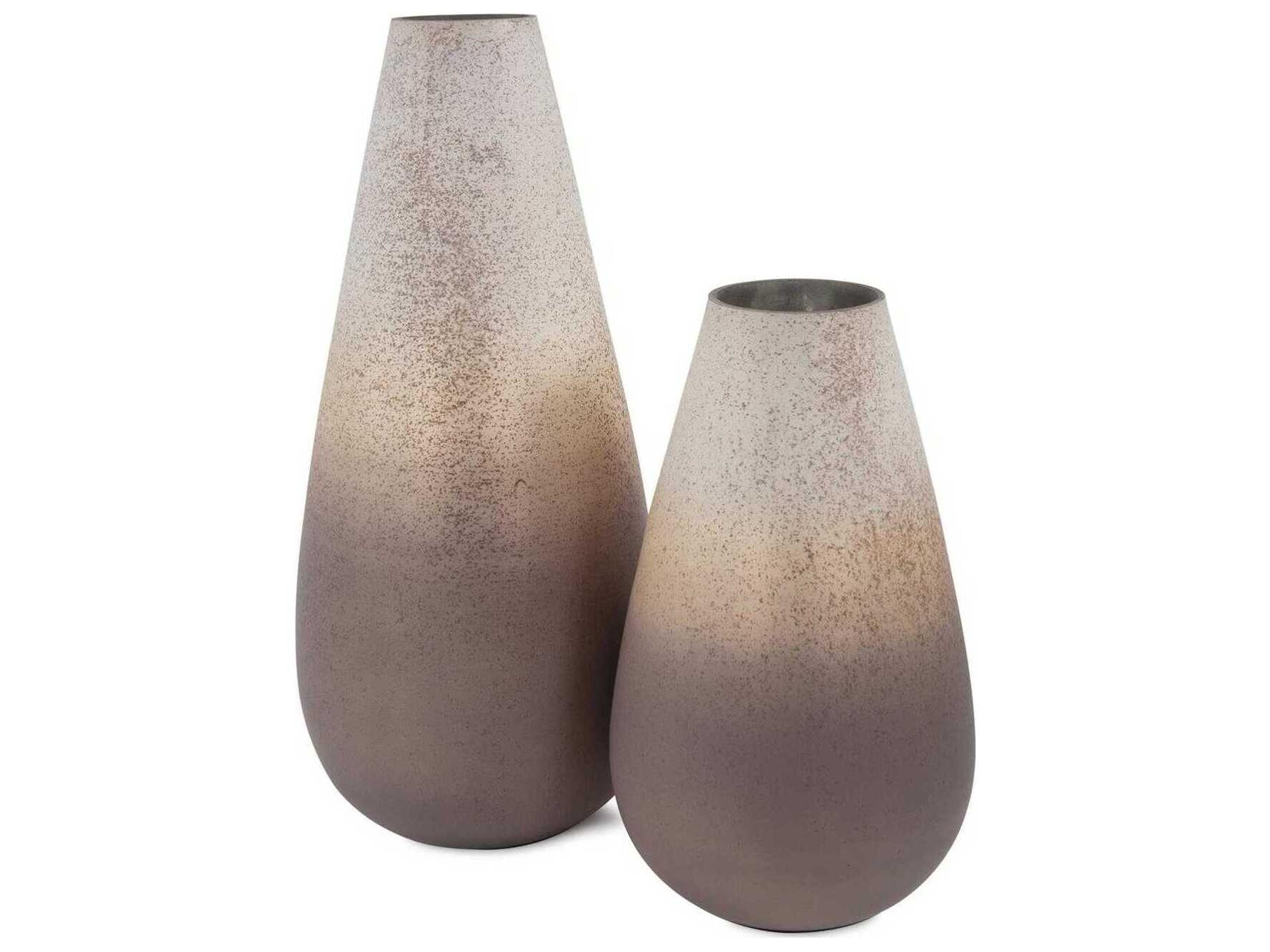 Howard Elliott Alana Ombre Taupe Bronze Vase
