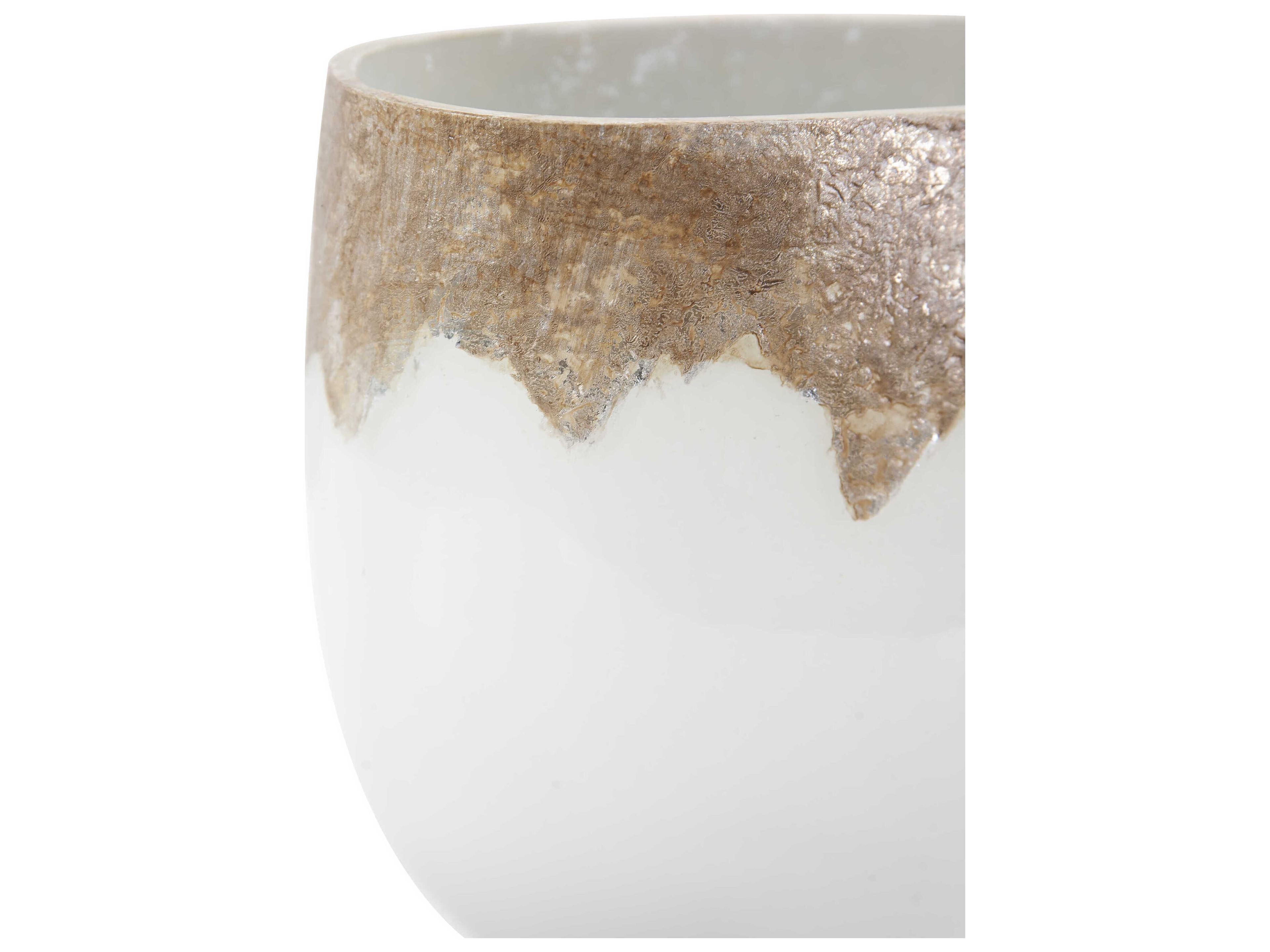 Howard Elliott Iceberg Gold Midas Glass Decorative Bowl