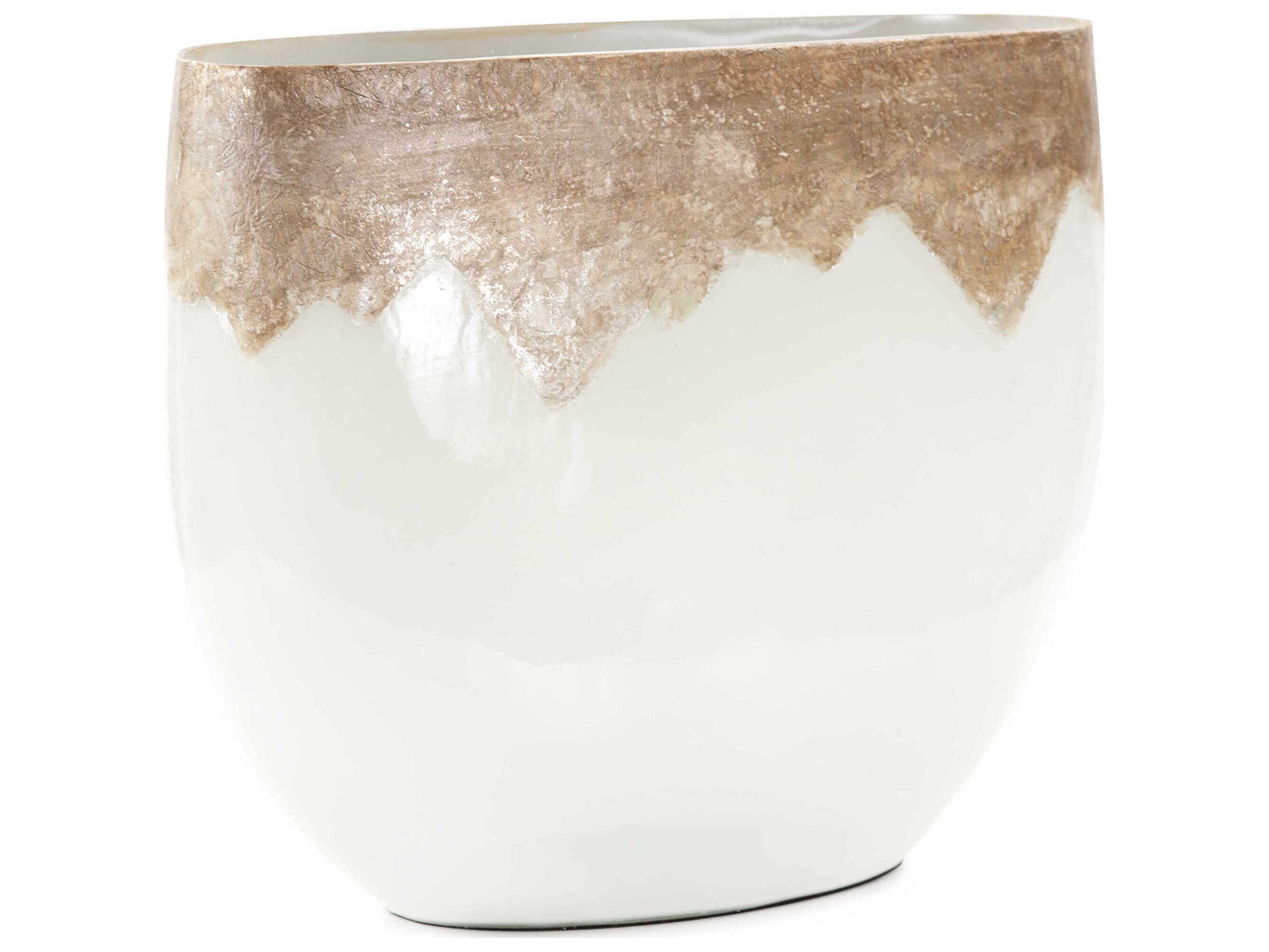 Howard Elliott Iceberg Gold Midas Glass Decorative Bowl