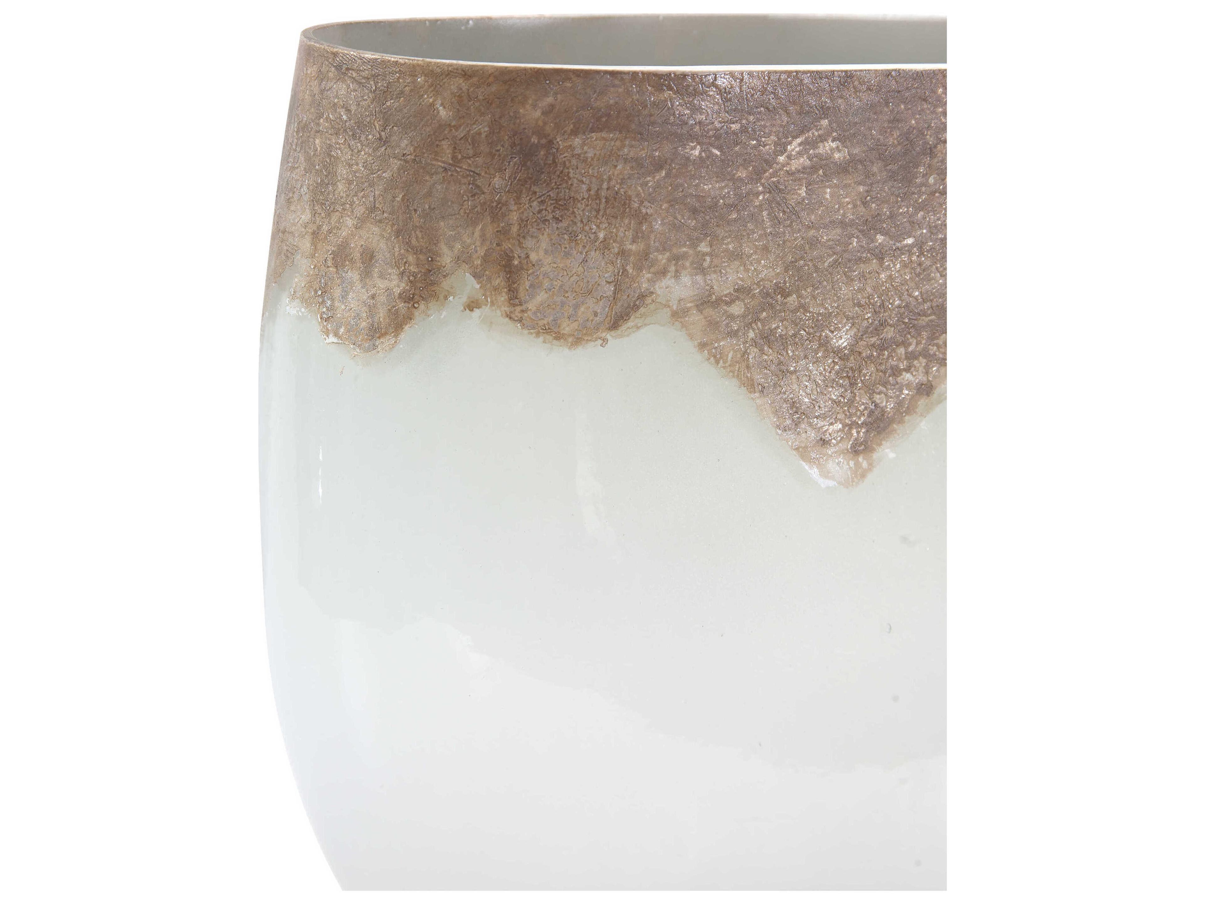 Howard Elliott Iceberg Gold Midas Glass Decorative Bowl