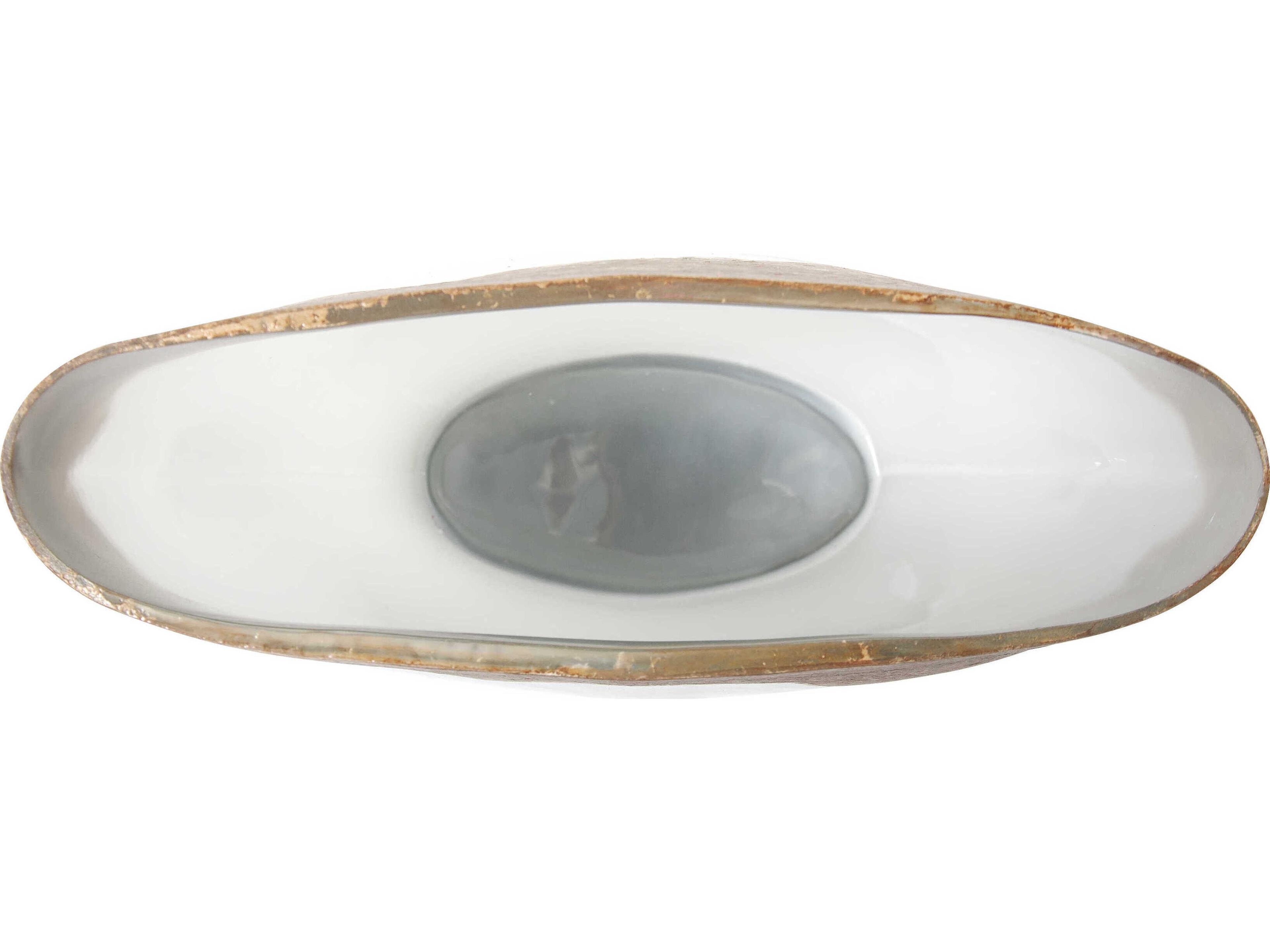 Howard Elliott Iceberg Gold Midas Glass Decorative Bowl