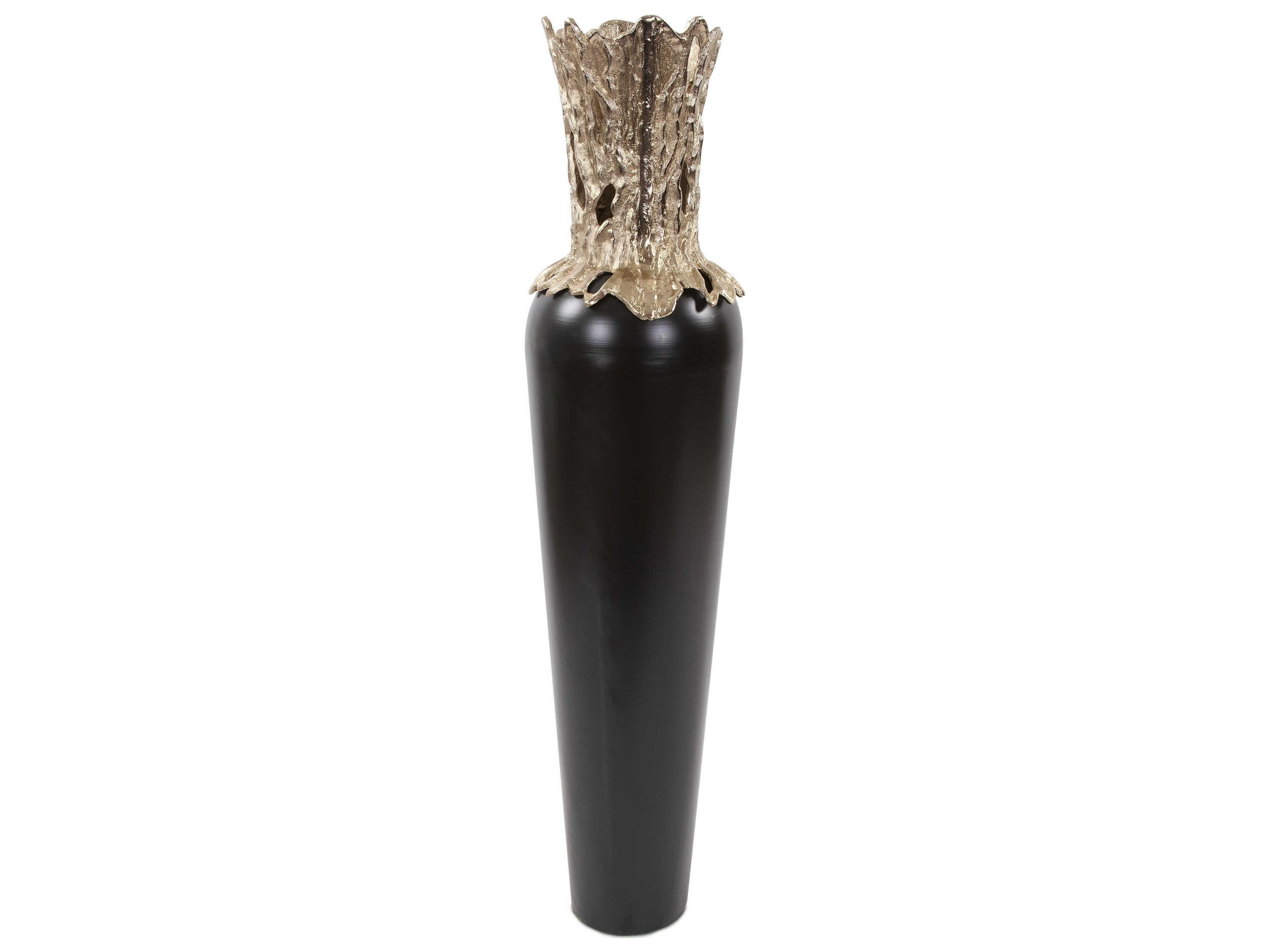 Howard Elliott Zetian Champagne Black Vase