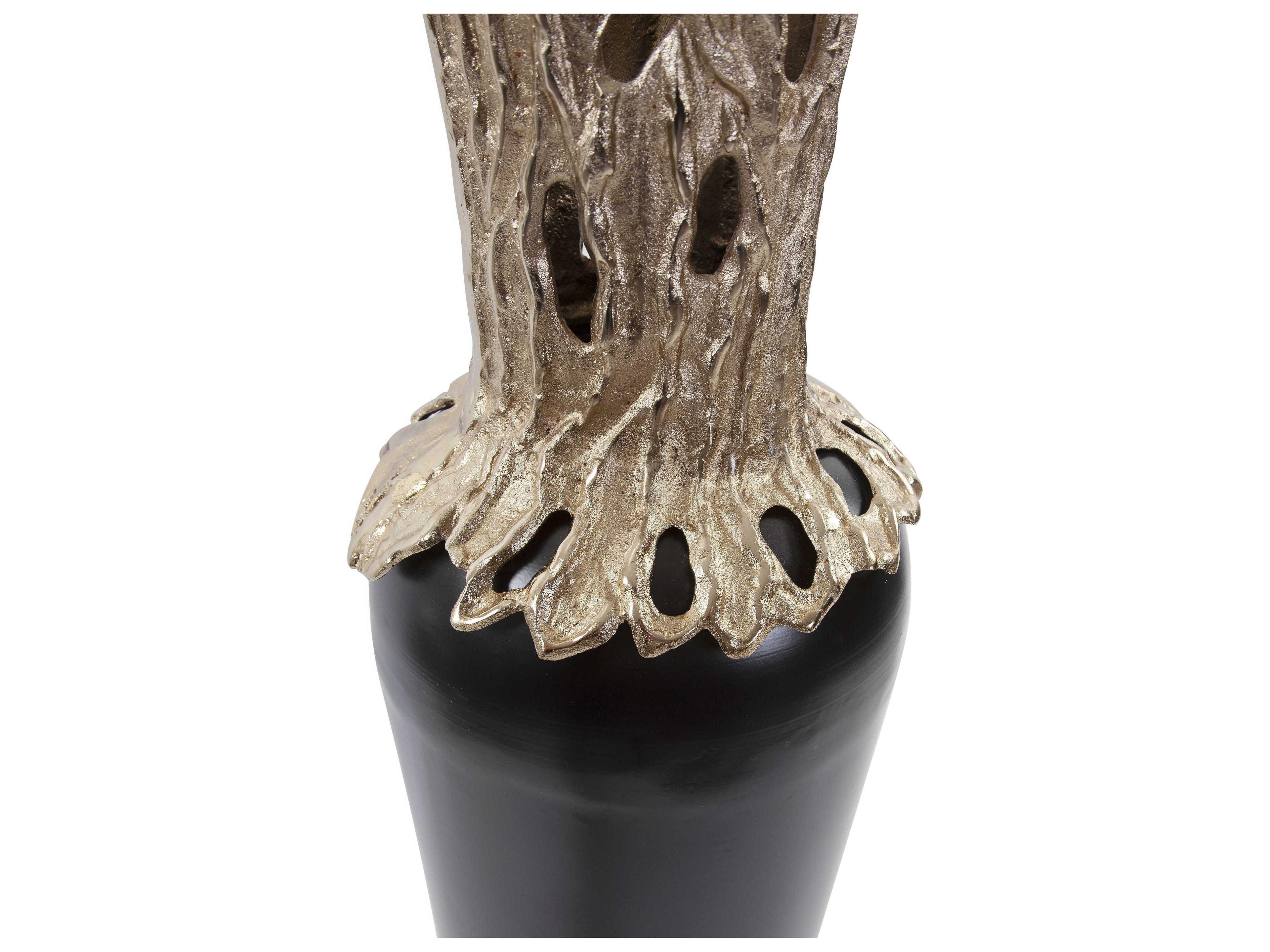 Howard Elliott Zetian Champagne Black Vase