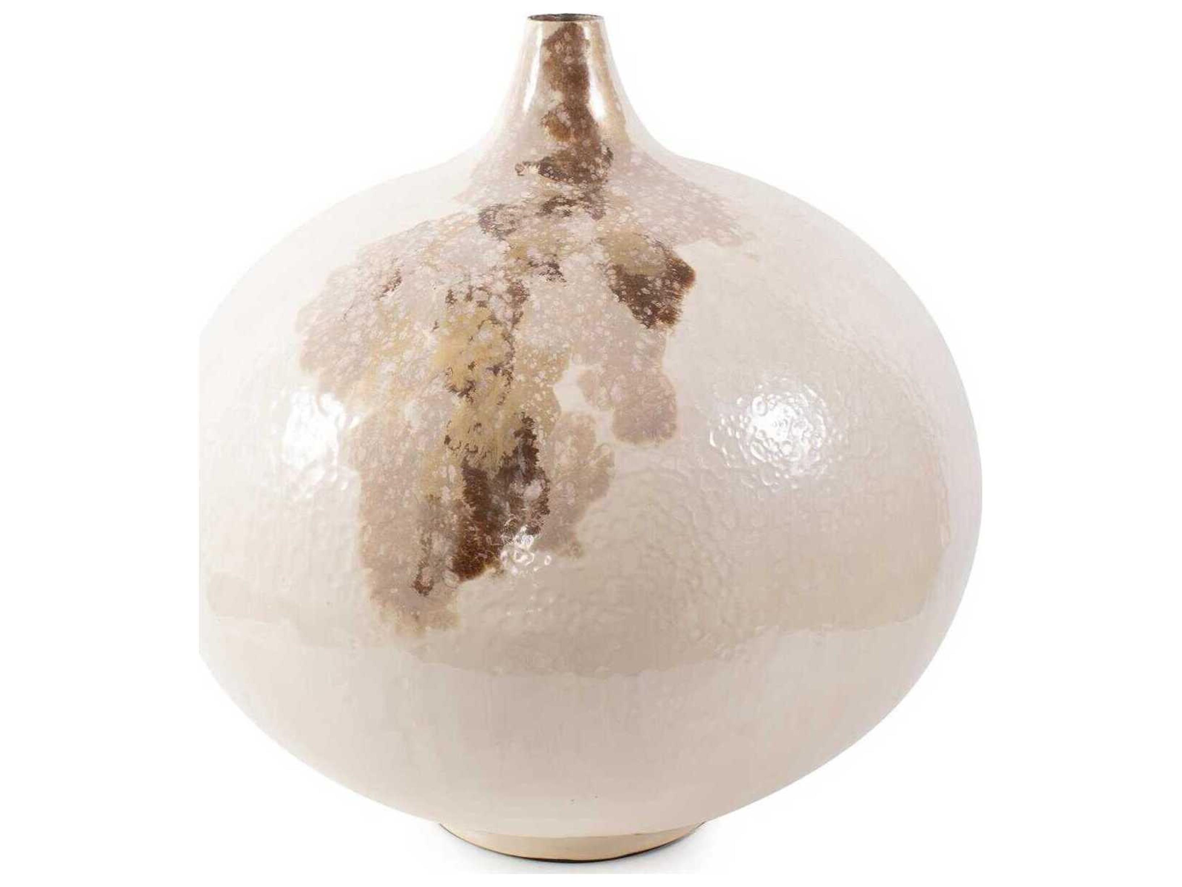 Howard Elliott Petrini Enamel Brown Vase