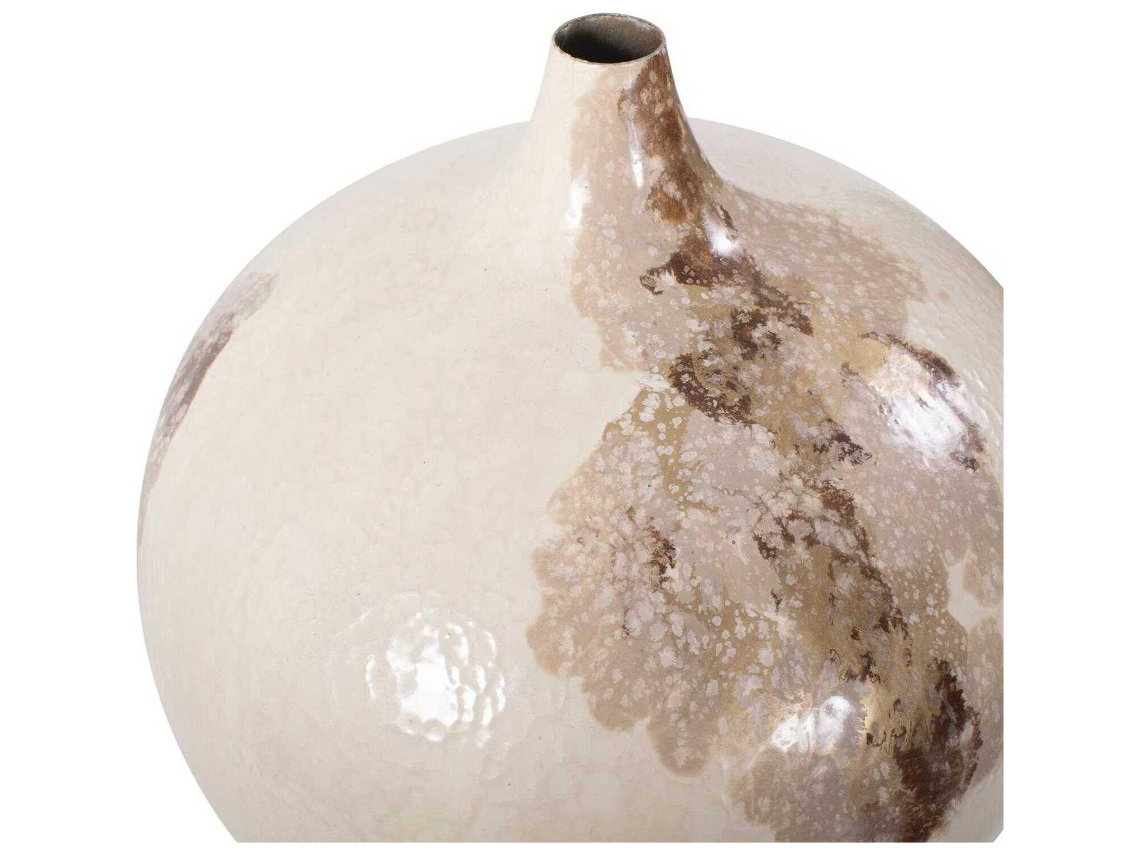 Howard Elliott Petrini Enamel Brown Vase