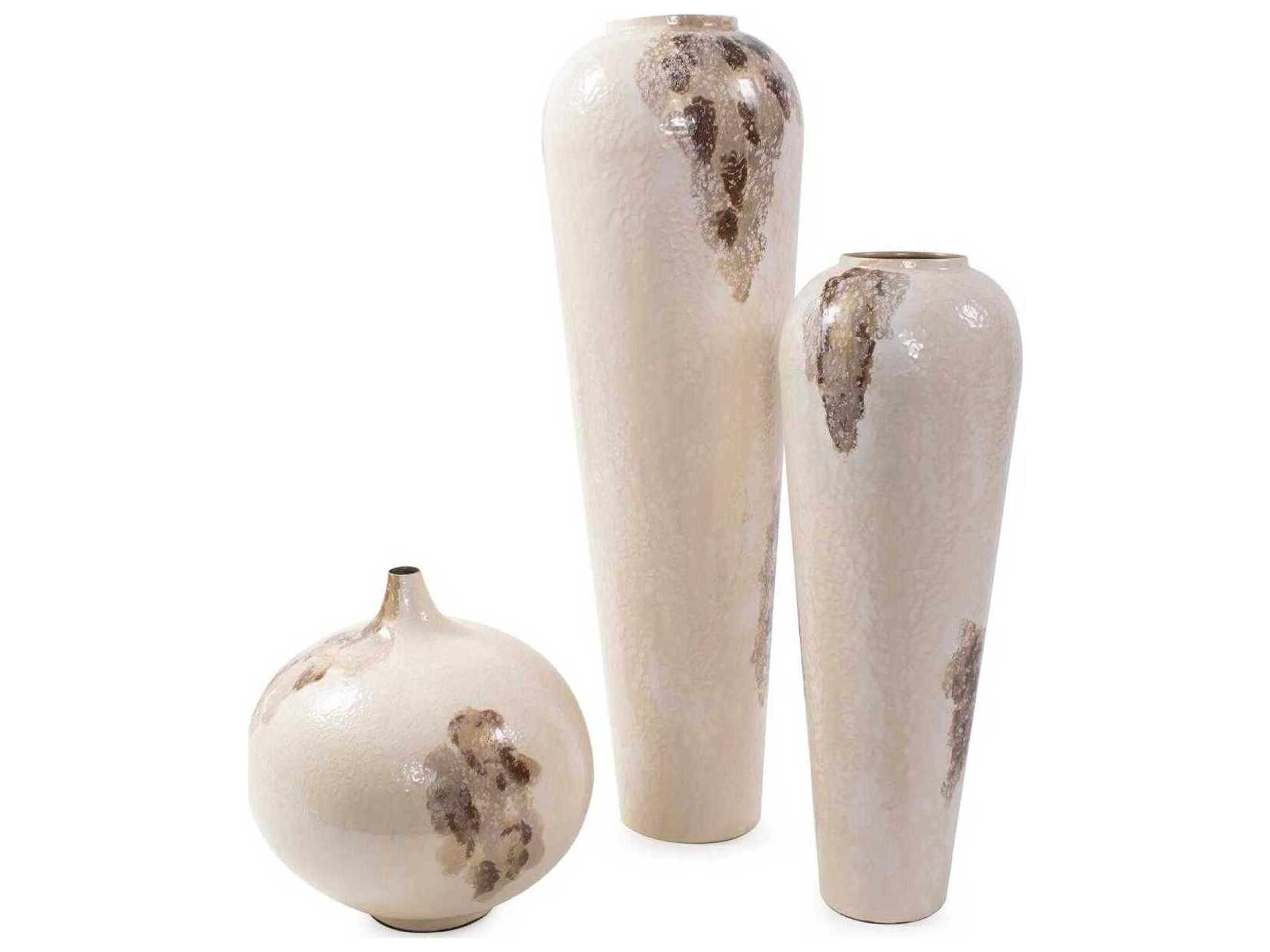 Howard Elliott Petrini Enamel Brown Vase