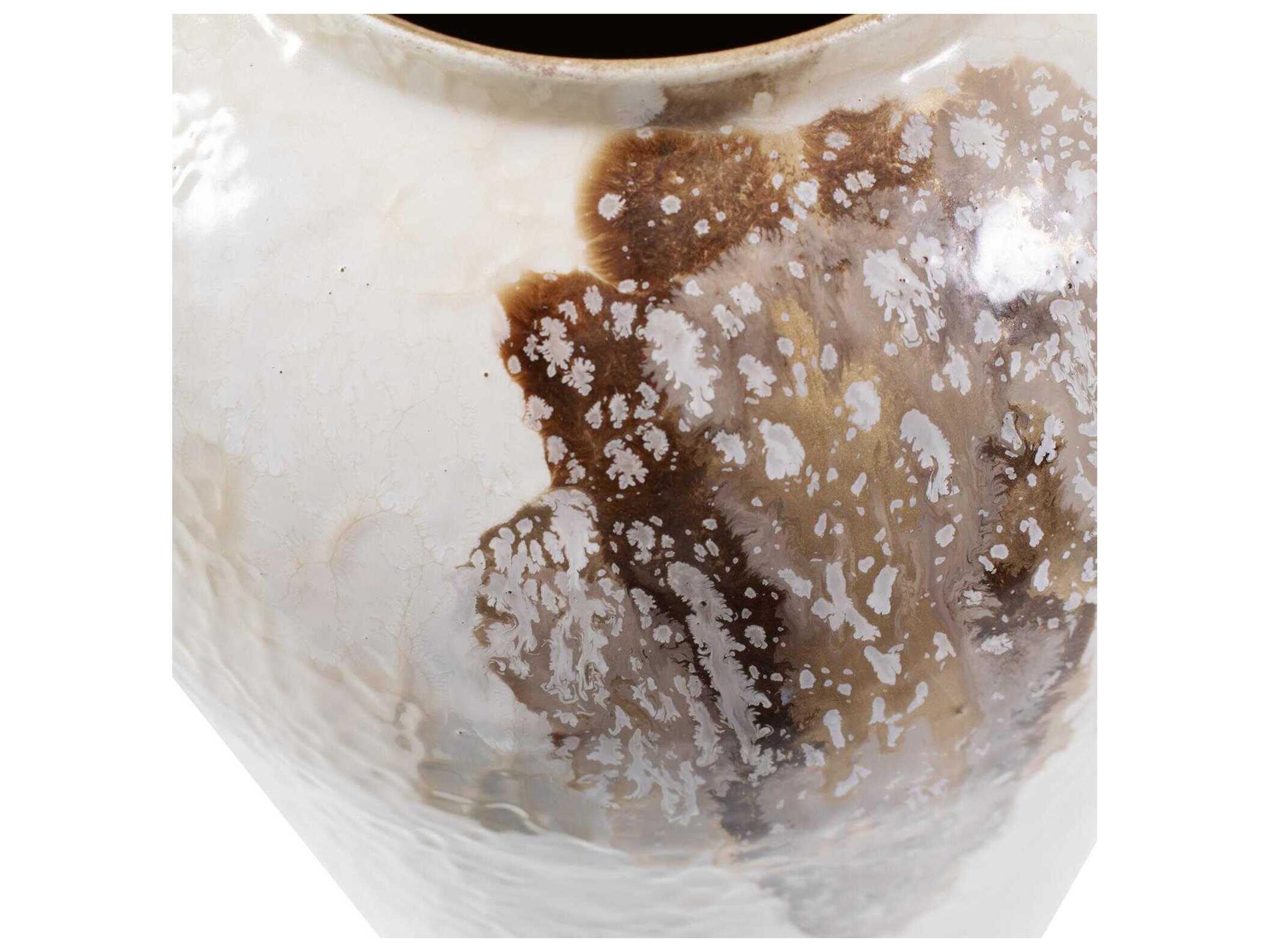 Howard Elliott Petrini Enamel Brown Vase