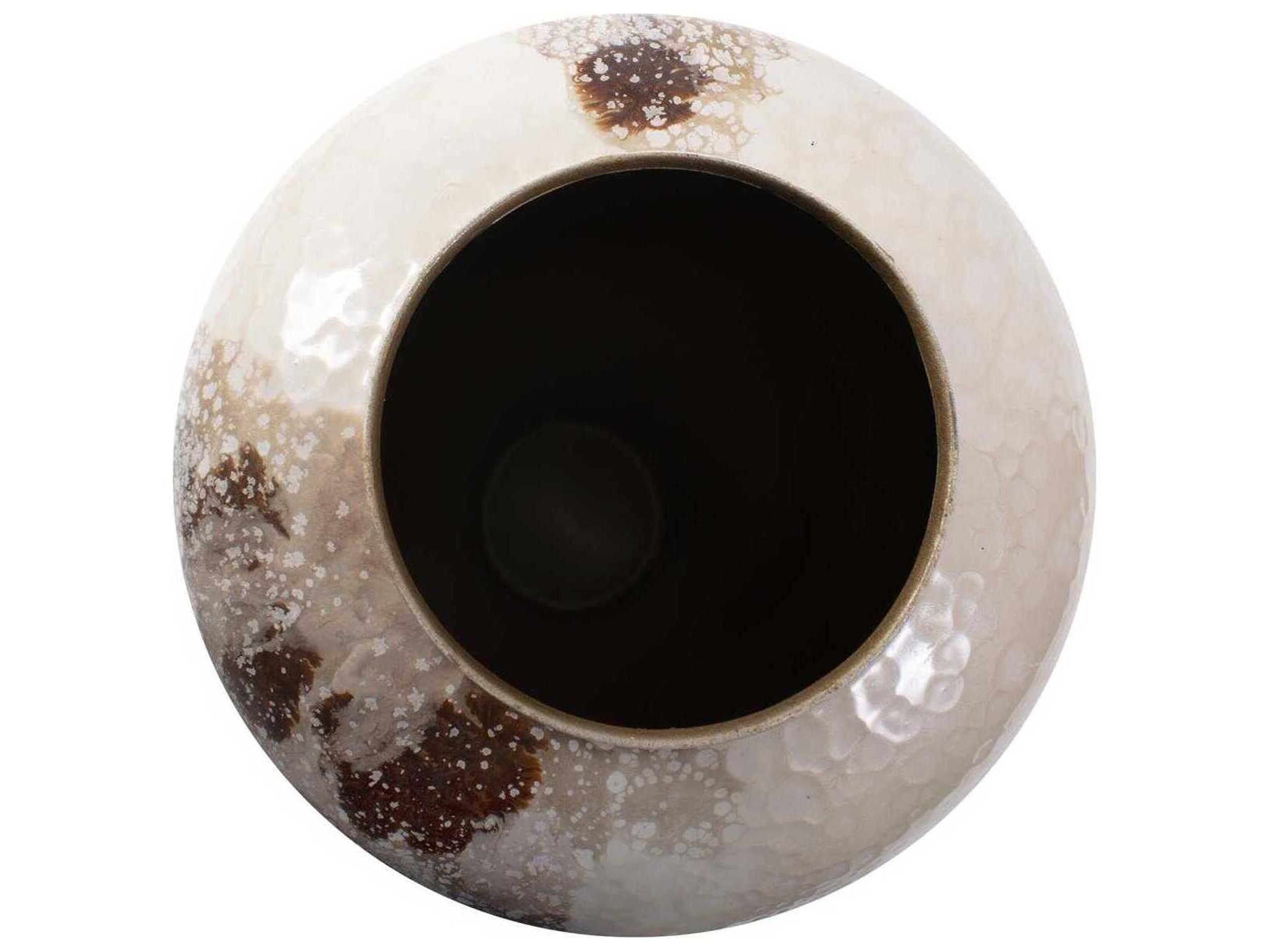 Howard Elliott Petrini Enamel Brown Vase