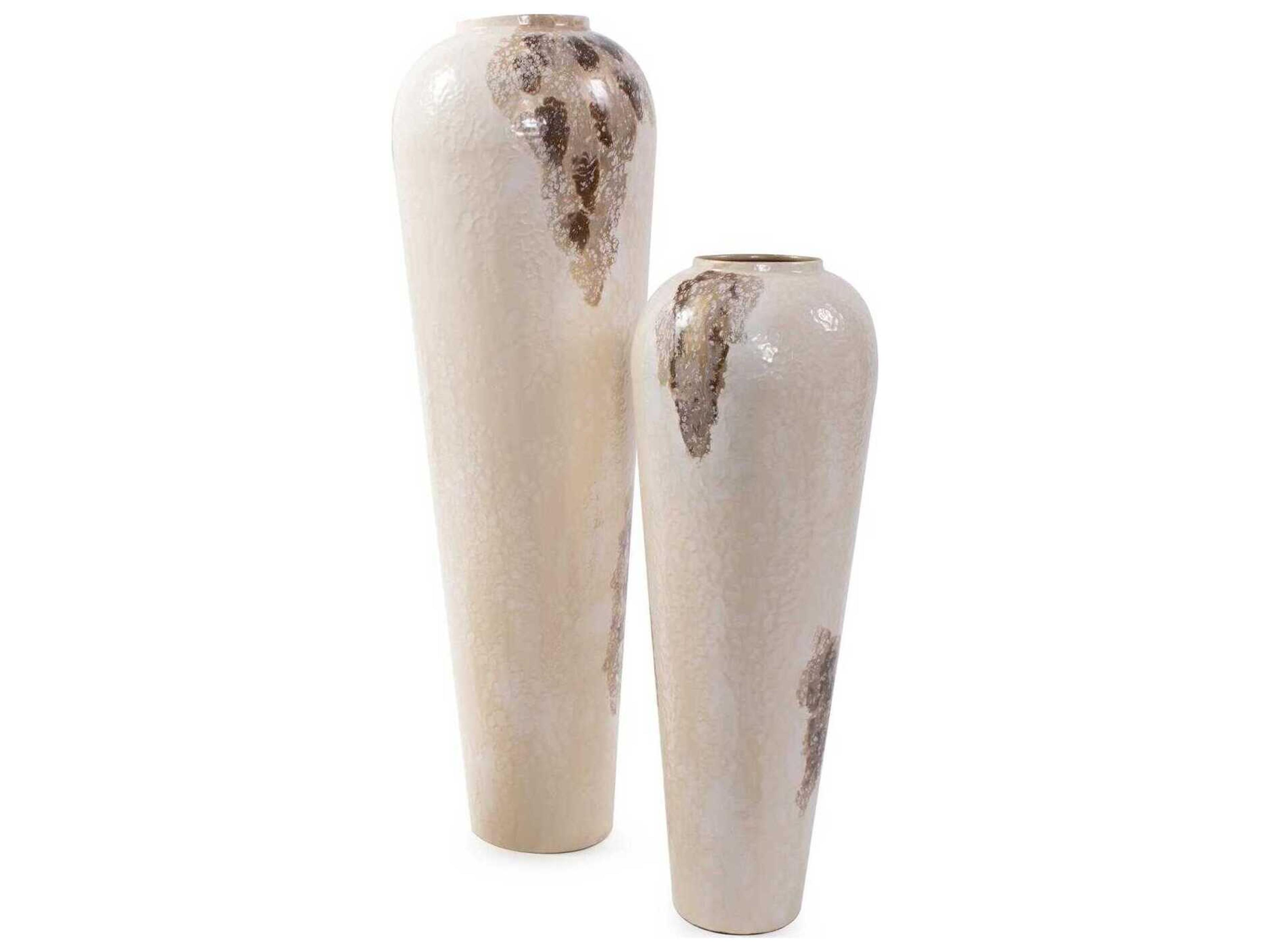 Howard Elliott Petrini Enamel Brown Vase