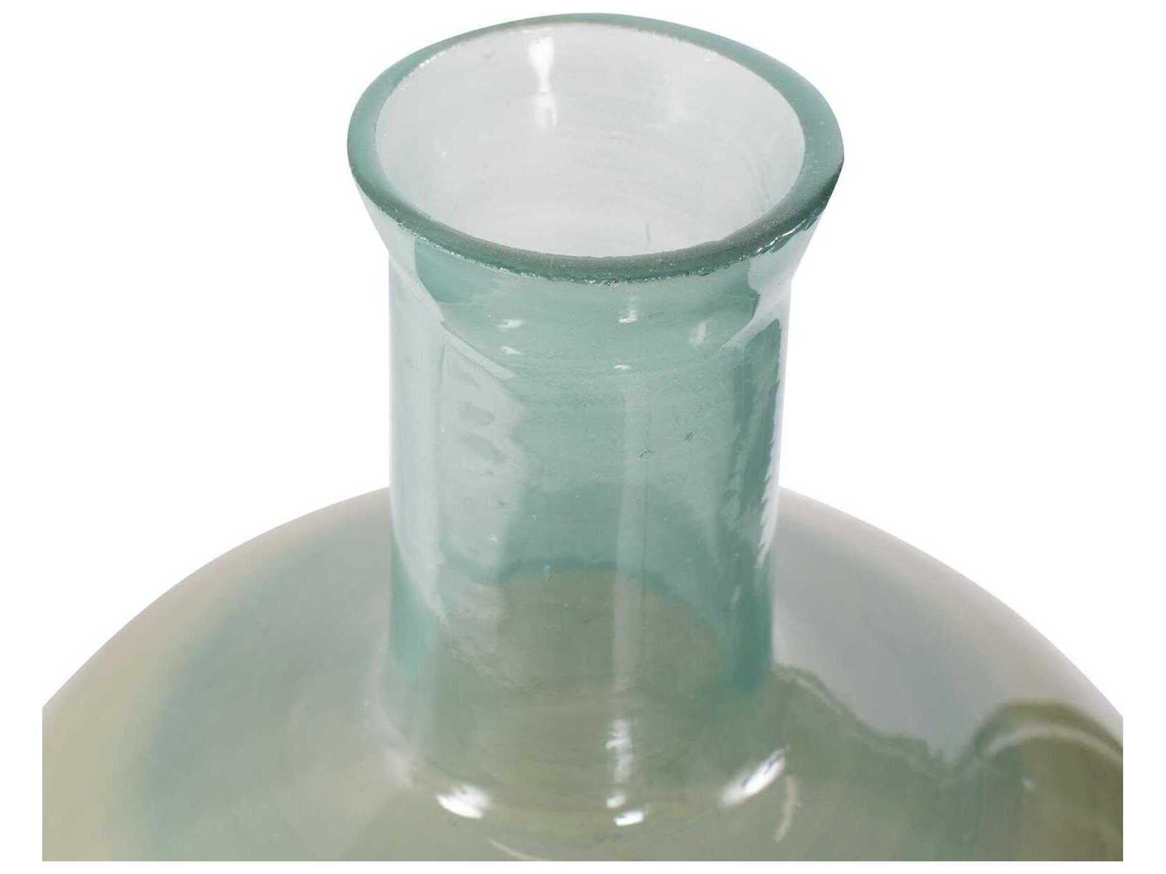 Howard Elliott Capri Teal Green Brown Bottle Vase