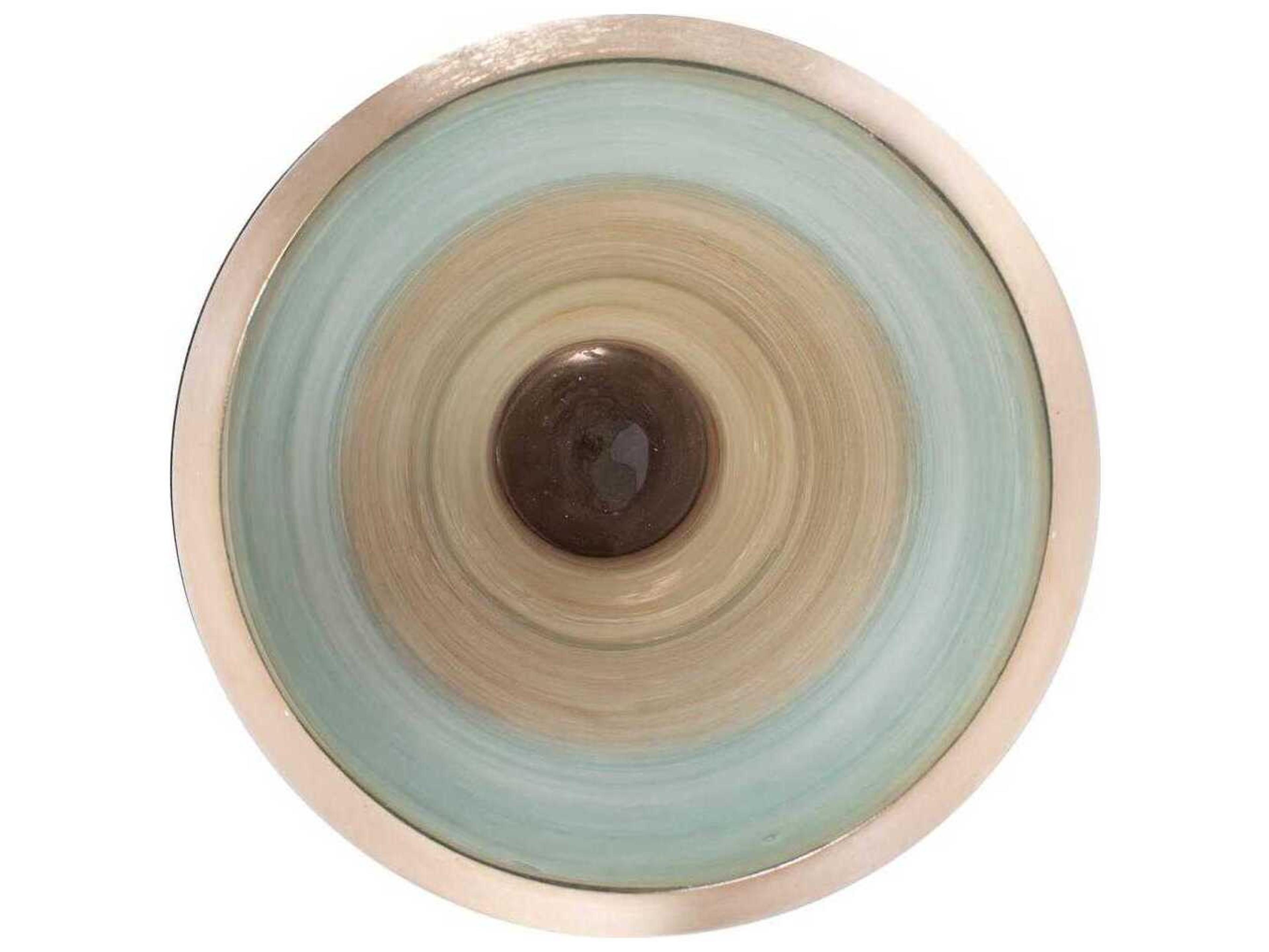 Howard Elliott Capri Teal Green Brown Vase