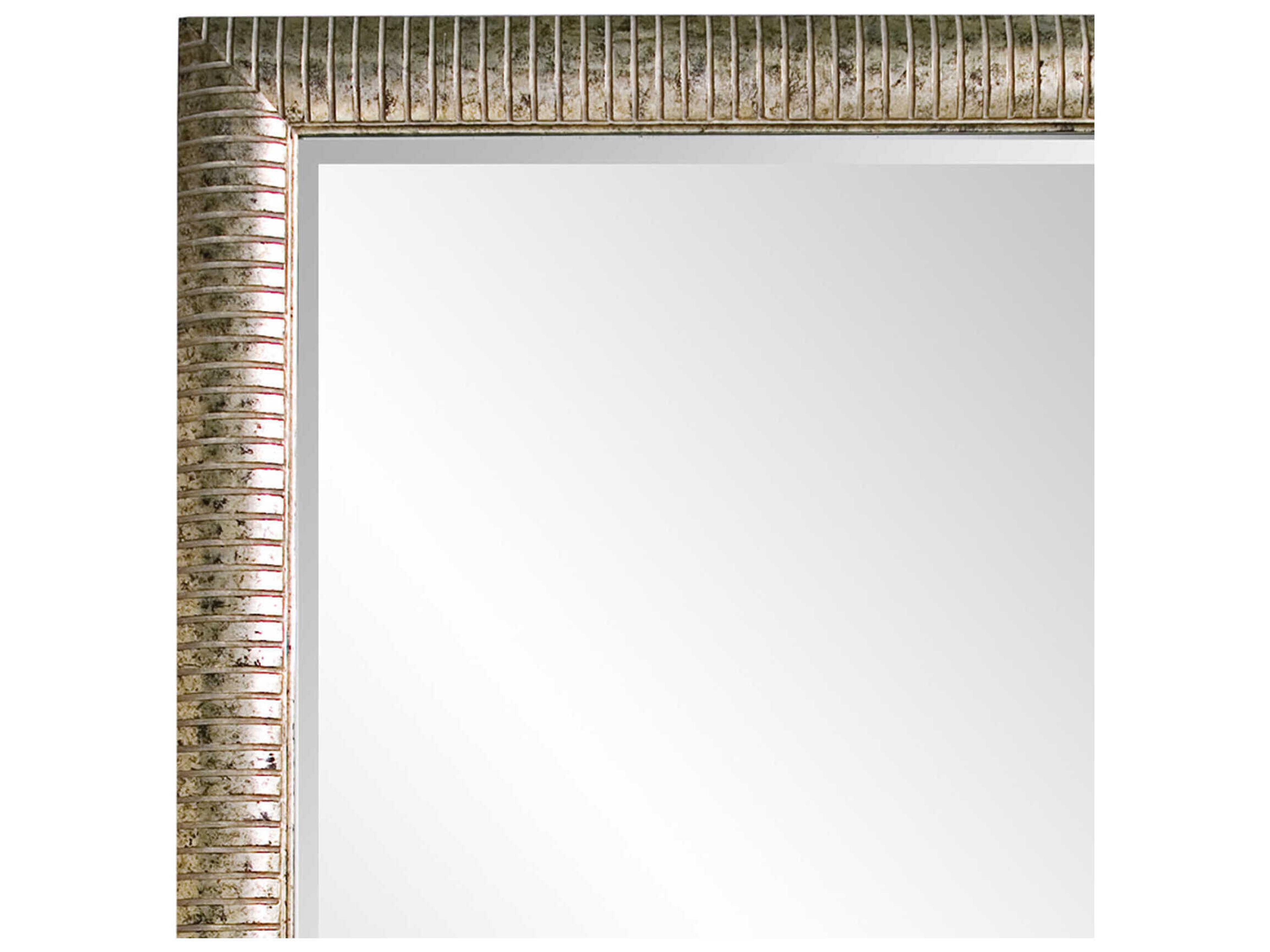 Howard Elliott Daniel Silver Leaf Rectangular Floor Mirror