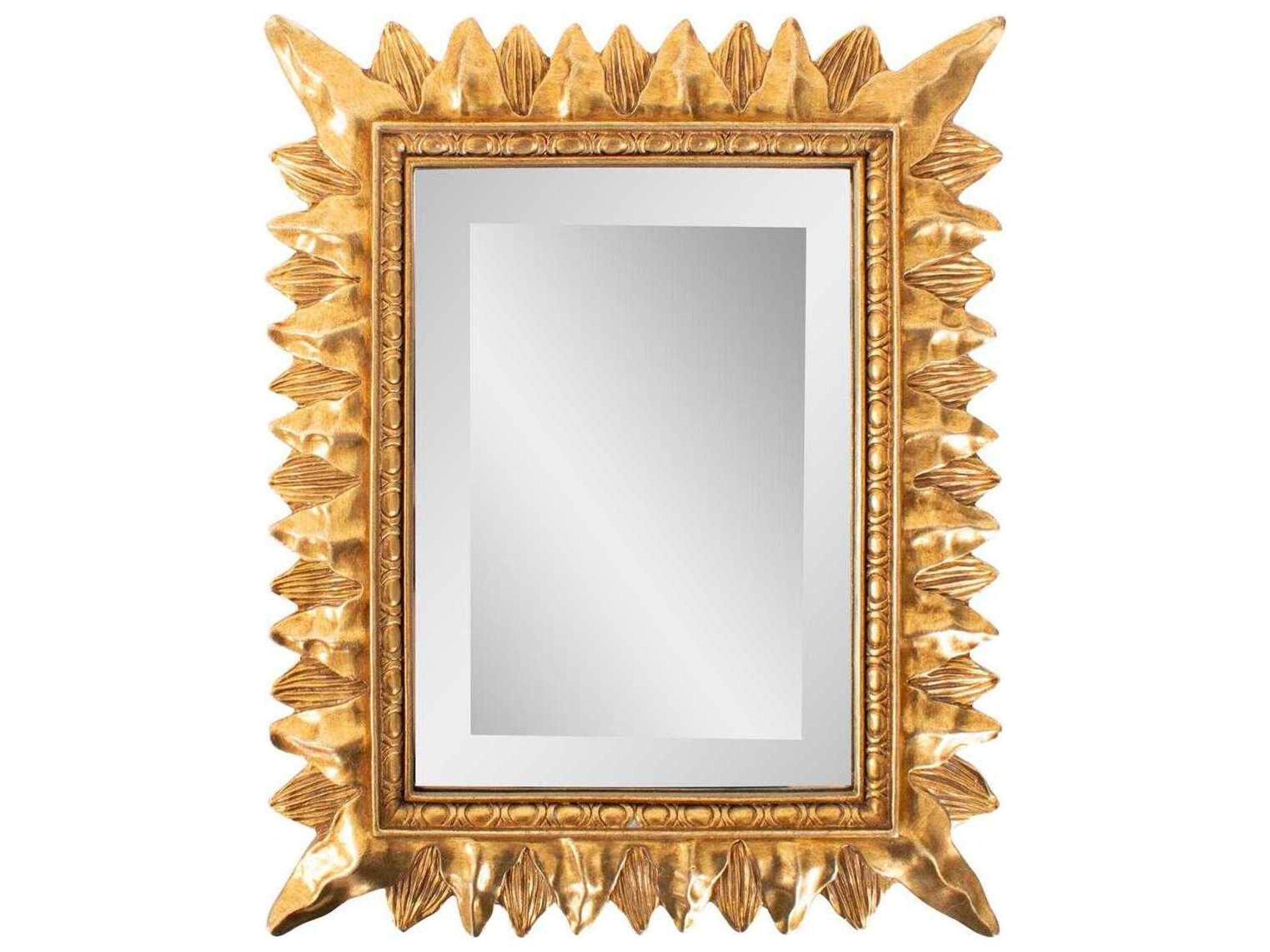 French D' Amboise Antique Gold Rectangular Wall Mirror