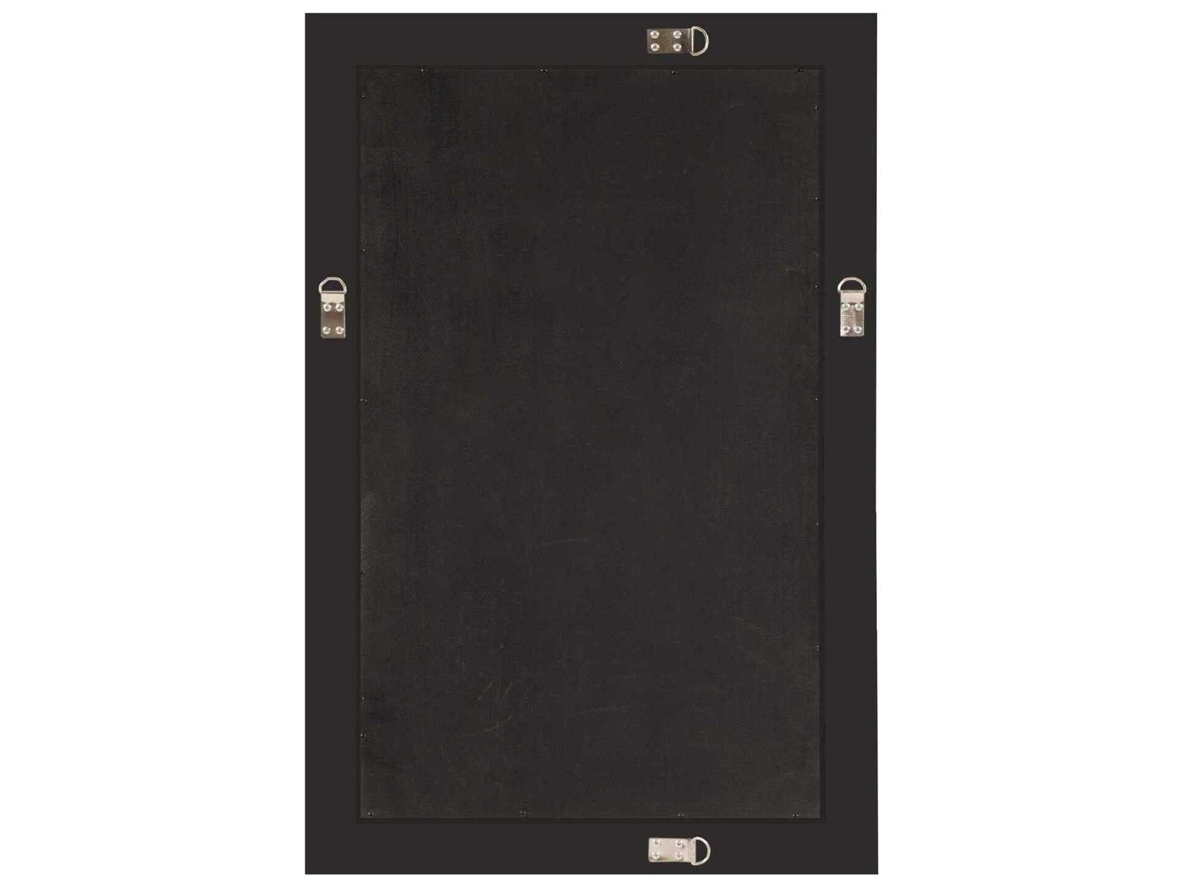 Howard Elliott Queen Ann Antique Black Rectangular Wall Mirror