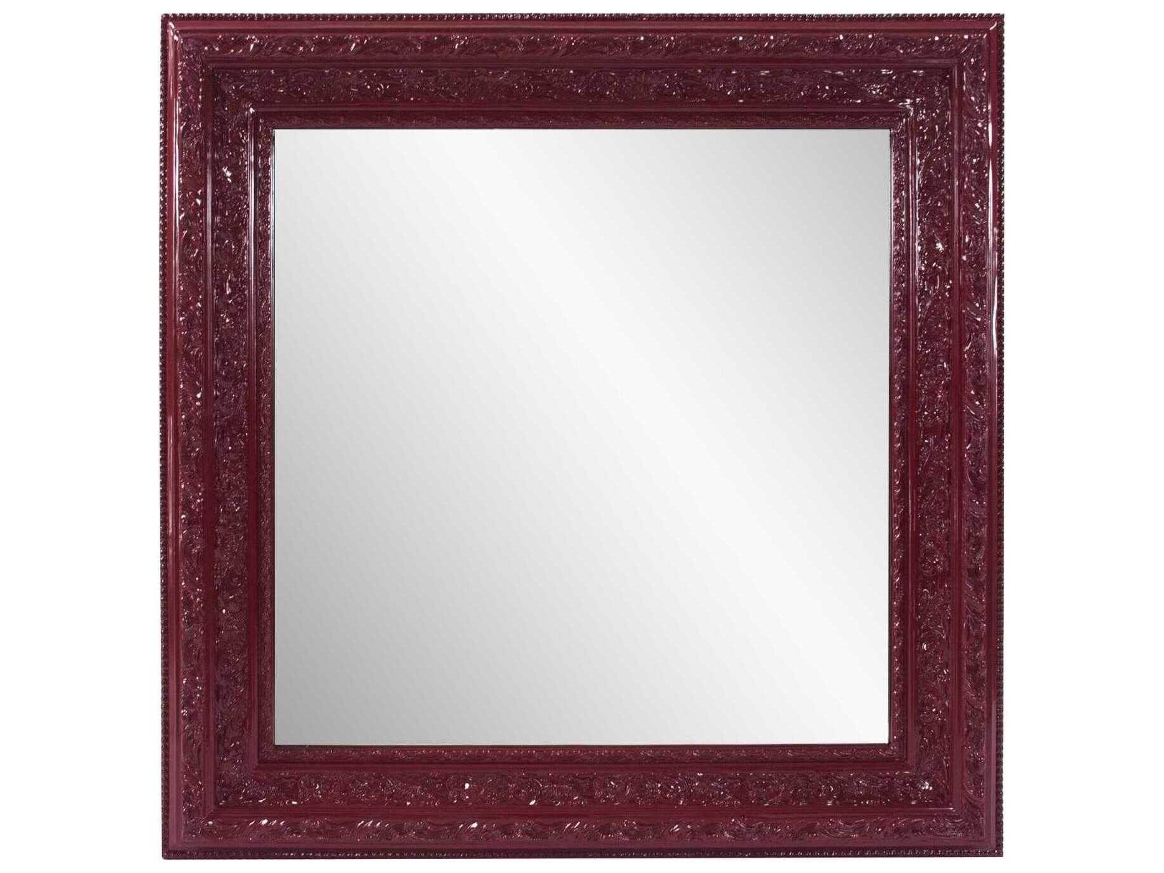 Nottingham Glossy Red Square Wall Mirror